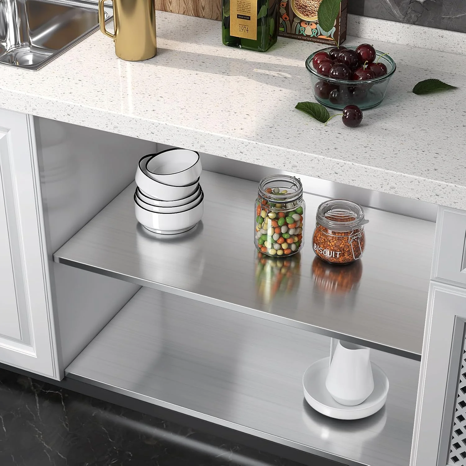 برچسب دیواری استیل ضد زنگ طرح نیکل برس خورده Livelynine، مناسب برای سطوح کابینت، آشپزخانه، لوازم خانگی، ماشین ظرفشویی، یخچال کوچک، فر و پوشش خشک کن - 40 سانتی متر در 2 متر