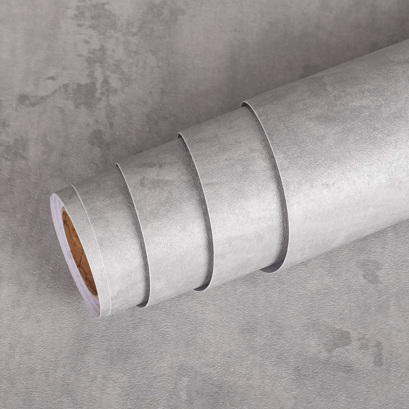 برچسب دیواری طرح بتن خاکستری Livelynine، کاغذ دیواری خودچسب طرح بتن خاکستری برای کانتر آشپزخانه، میز، ضد آب، مناسب برای دیوار حمام، بافت ضخیم 40cmX2m