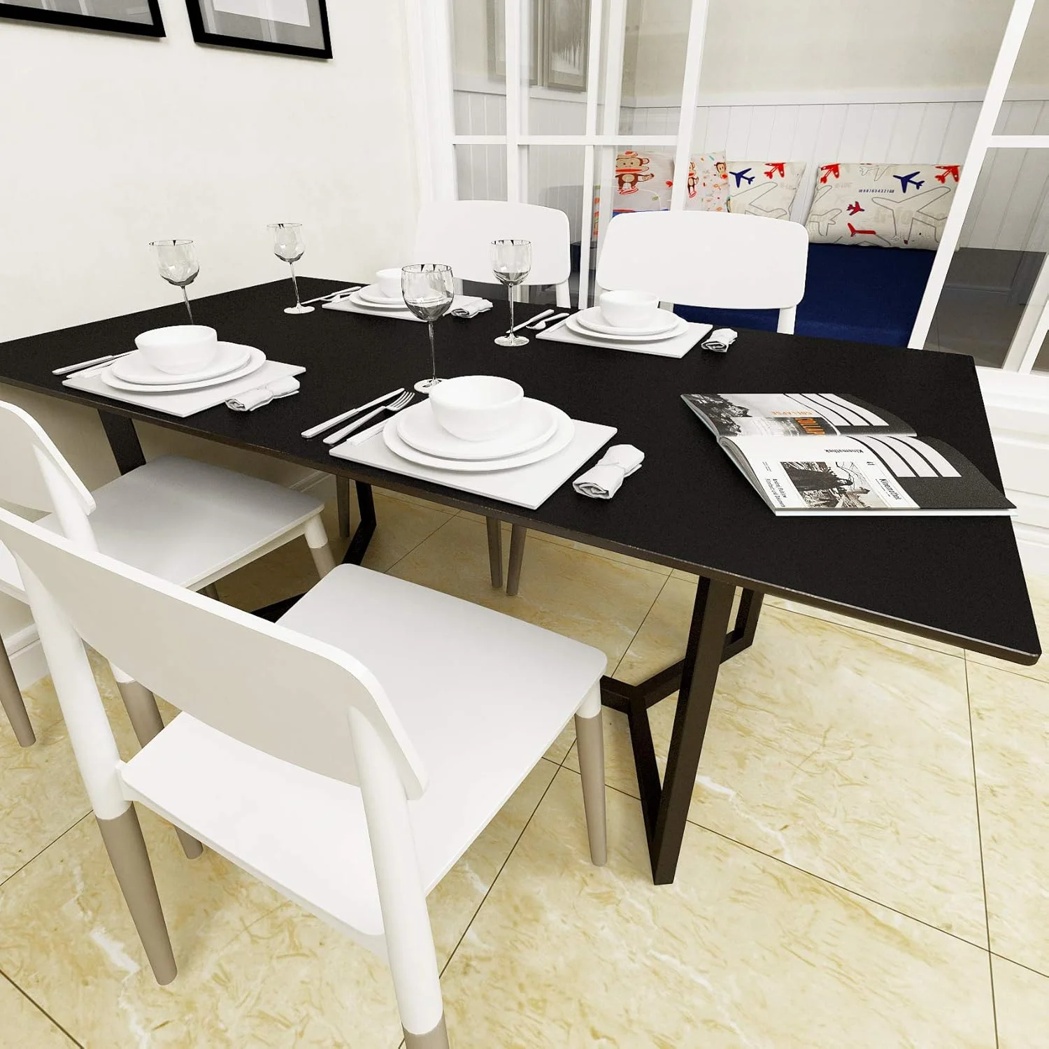 برچسب کابینت مشکی مات LIVELYNINE، کاغذ دیواری چسبی جداشدنی، مناسب برای نوسازی کابینت، کانتر و دکوراسیون مبلمان قدیمی - ابعاد 40cmx2m