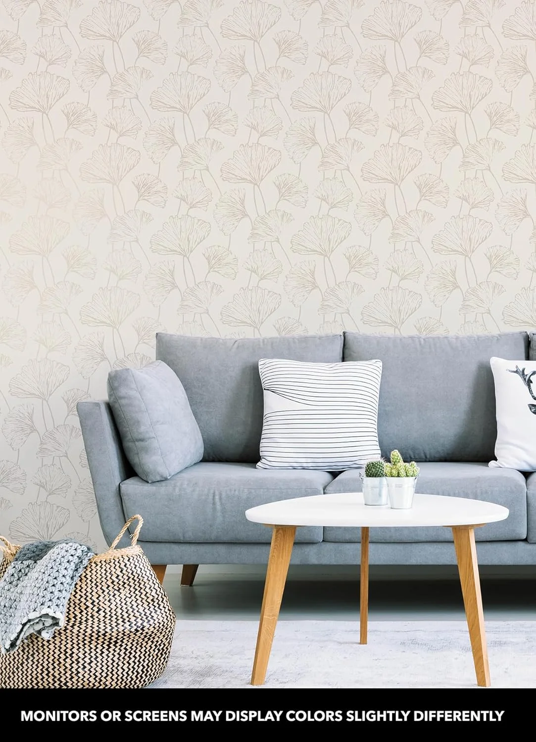 کاغذ دیواری طرح گل نقره ای