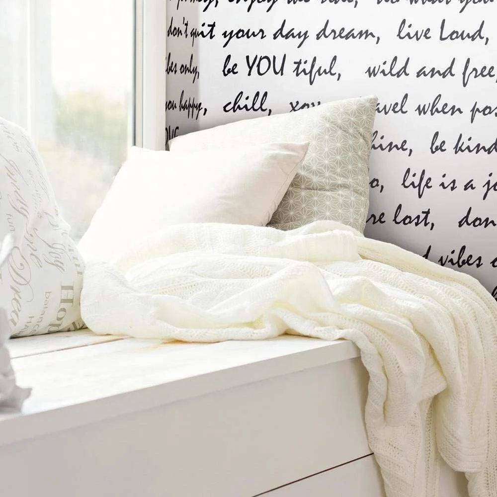 کاغذ دیواری طرح نوشته های بزرگ مشکی RoomMates با قابلیت جدا شدن و چسباندن آسان کاغذ دیواری طرح نوشته های بزرگ مشکی RoomMates با قابلیت جدا شدن و چسباندن آسان