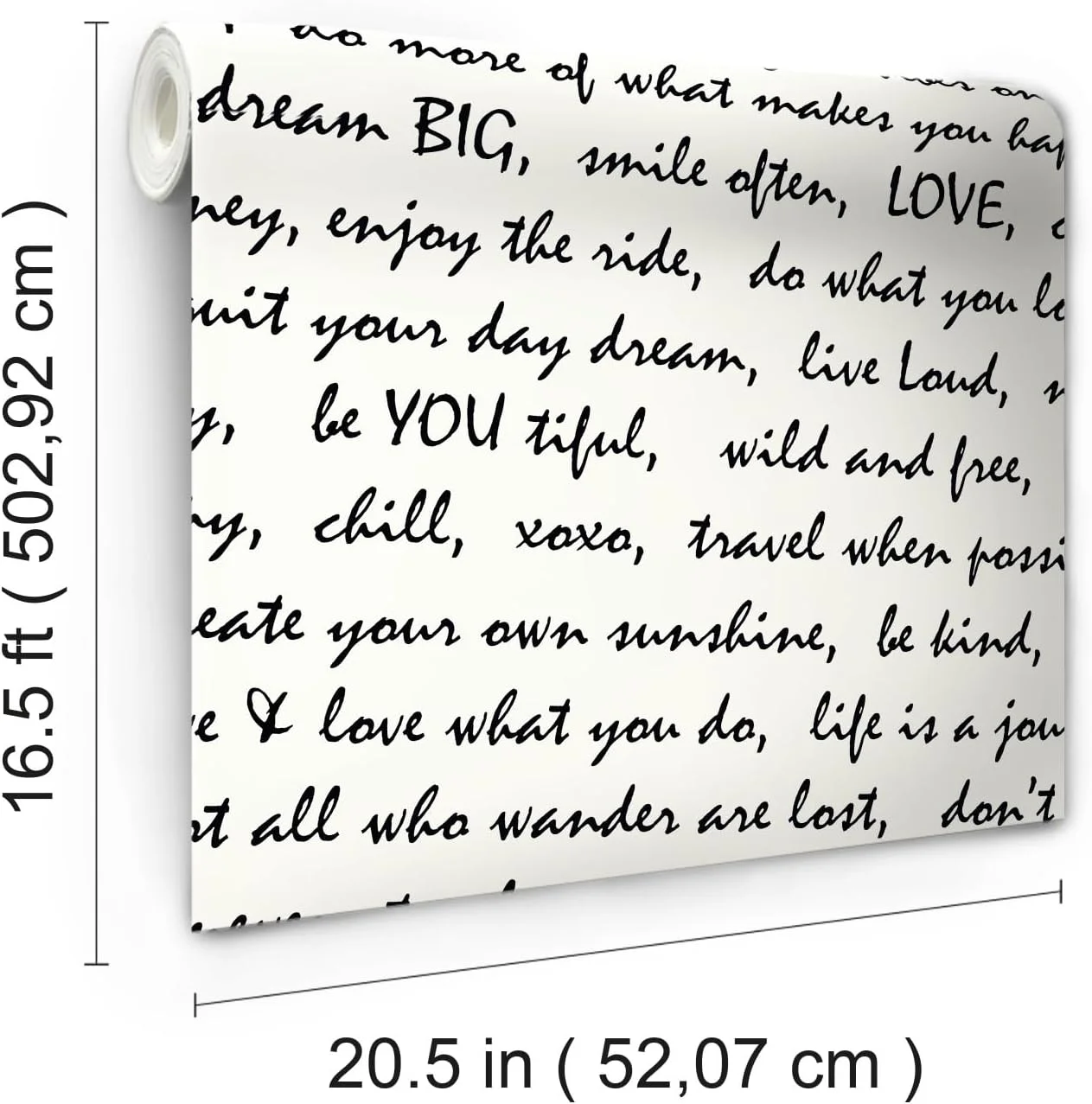 کاغذ دیواری طرح نوشته های بزرگ مشکی RoomMates با قابلیت جدا شدن و چسباندن آسان کاغذ دیواری طرح نوشته های بزرگ مشکی RoomMates با قابلیت جدا شدن و چسباندن آسان