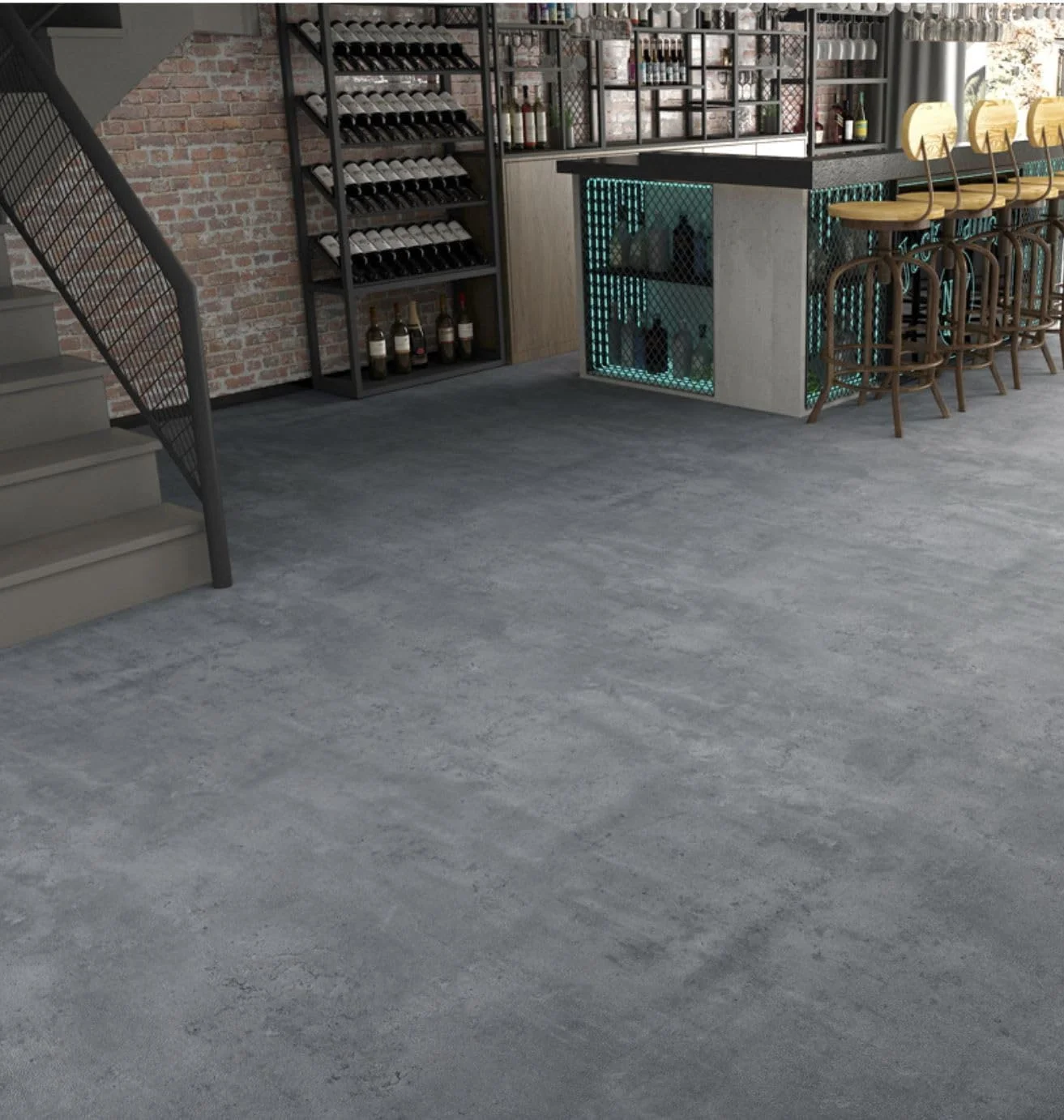 برچسب طرح بتن خاکستری، کاغذ دیواری خود چسب برای کف، دیوار، میز، کانتر آشپزخانه، حمام صنعتی، بافت ضخیم، وینیل تزئینی ضد آب، 40cm x 300cm