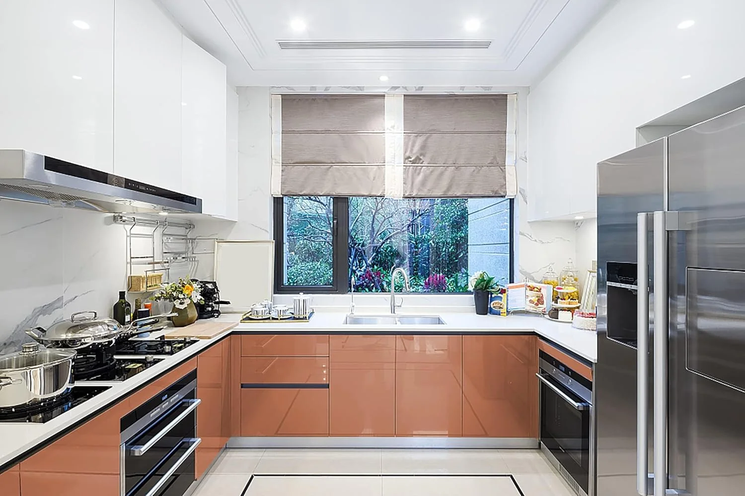 کاغذ دیواری رزگلد، کاغذ دیواری پوست و چسب، کاغذ دیواری طرح فلز استیل ضد زنگ، ضد آب، تمیز کردن آسان، خود چسب، وینیل، مناسب برای دکور کابینت آشپزخانه، 0.3x3 متر