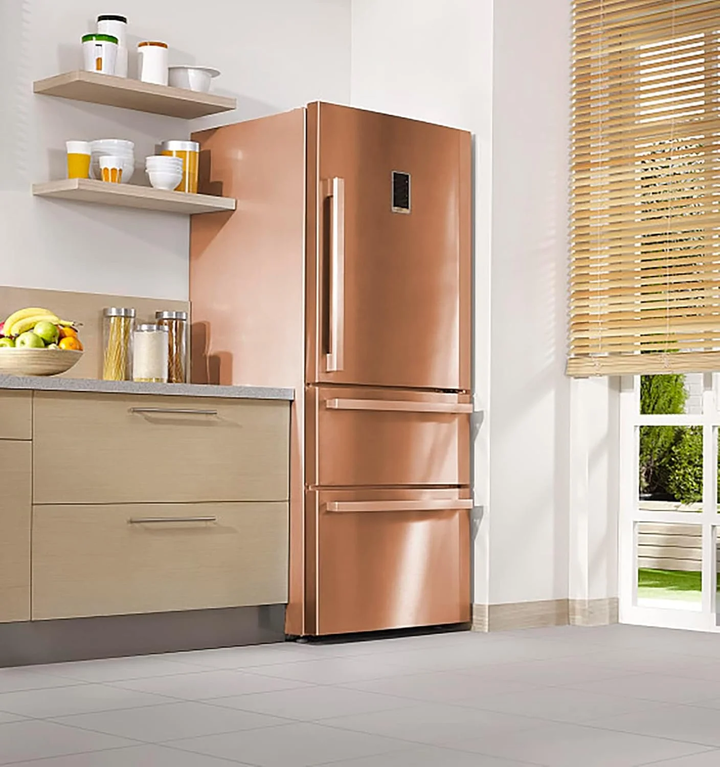 کاغذ دیواری رزگلد، کاغذ دیواری پوست و چسب، کاغذ دیواری طرح فلز استیل ضد زنگ، ضد آب، تمیز کردن آسان، خود چسب، وینیل، مناسب برای دکور کابینت آشپزخانه، 0.3x3 متر