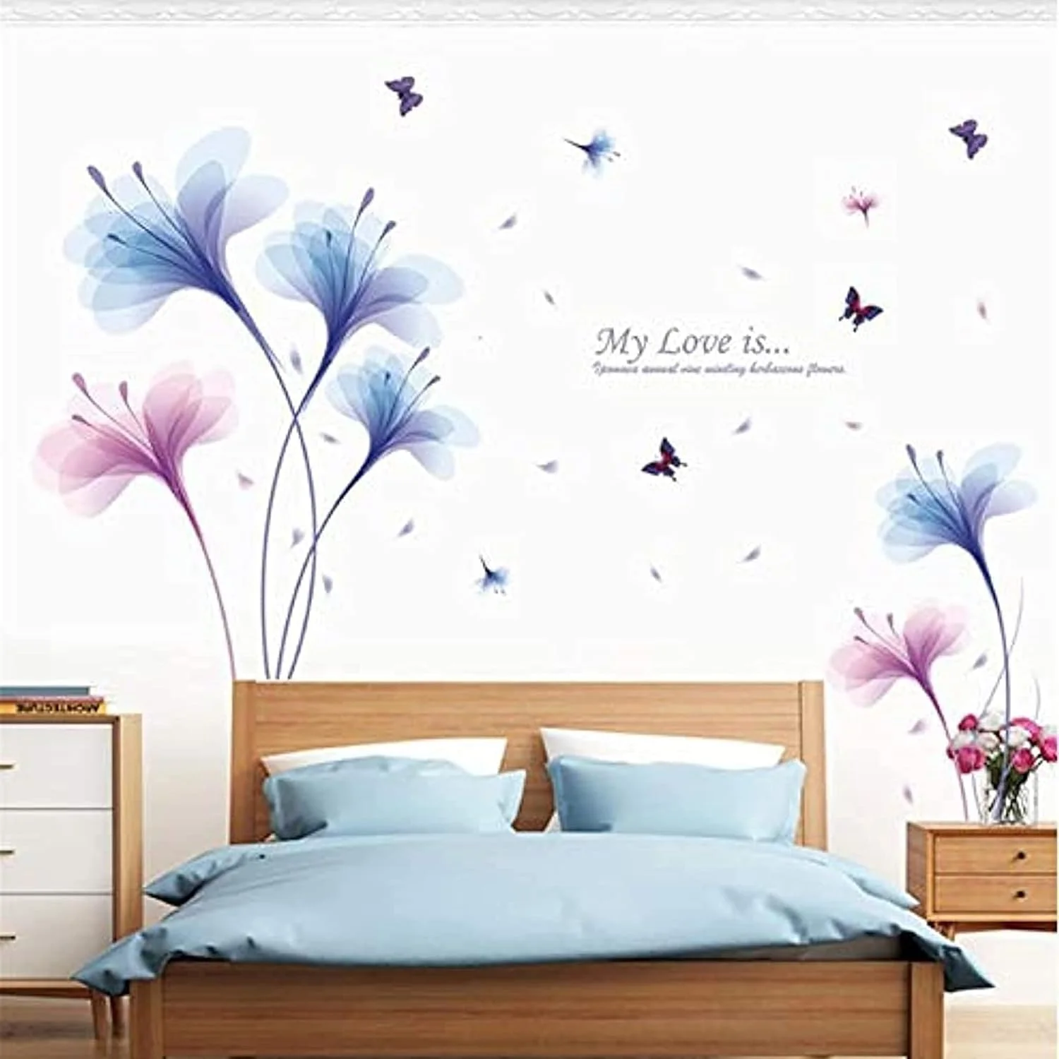 برچسب دیواری سه بعدی خودچسب Sulfar | استیکر دیواری PVC برای تزئین اتاق خواب، نشیمن و حمام | هنر دیواری جداشدنی