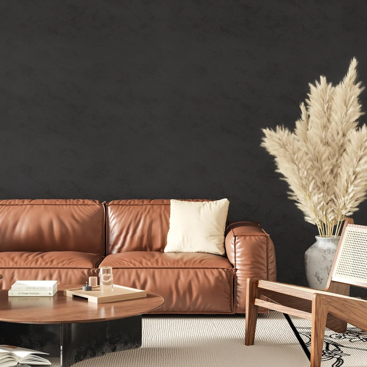 کاغذ دیواری بافت دار چسبی خاکستری تیره Veelike، طرح بتن، ضخیم، سه بعدی، روکش وینیل سیمانی خود چسب، ضد آب، مناسب دیوار، آشپزخانه و حمام، ابعاد 40cmx3m