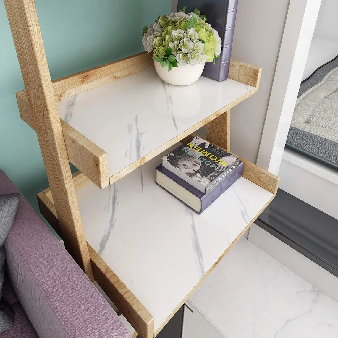 کاغذ دیواری طرح مرمر سفید ویلیک، برچسبی، ابعاد 40×300 سانتی متر