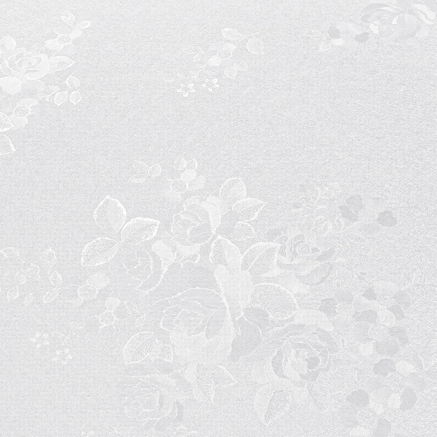 کاغذ دیواری طرح گل سفید VEELIKE، بافت برجسته، ساخته شده از PVC ضد آب بادوام و خود چسب - ایده آل برای دیوار، مبلمان، دکور کابینت با پوشش 1.2 متر مربع در هر رول