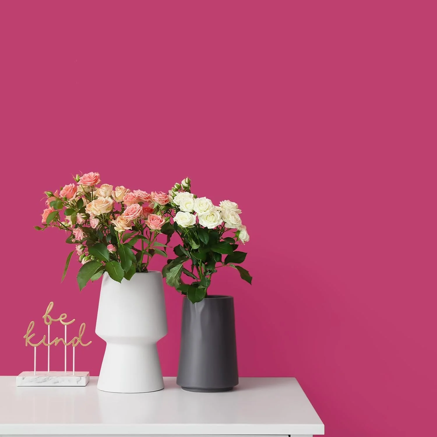 کاغذ دیواری صورتی چسبی ضخیم VEELIKE - ۱۳ فوت مربع، کاغذ دیواری جداشدنی برای دیوارها، کمدها، پیشخوان ها، رول وینیل خود چسب ضد آب با سطح مات