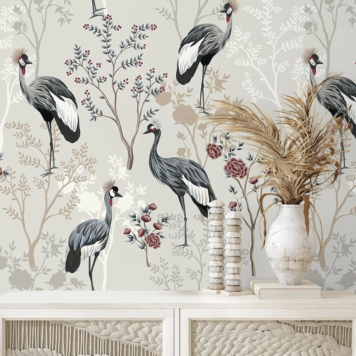 کاغذ دیواری ضد آب طرح گل چسبی VEELIKE - کاغذ دیواری طرح گل زیبا با قابلیت چسبندگی خودکار برای دکوراسیون منزل، اتاق خواب، حمام، نصب و تمیز کردن آسان، 44.5 سانتی متر × 300 سانتی متر کاغذ دیواری ضد آب طرح گل چسبی VEELIKE - کاغذ دیواری طرح گل زیبا با قابلیت چسبندگی خودکار برای دکوراسیون منزل، اتاق خواب، حمام، نصب و تمیز کردن آسان، 44.5 سانتی متر × 300 سانتی متر