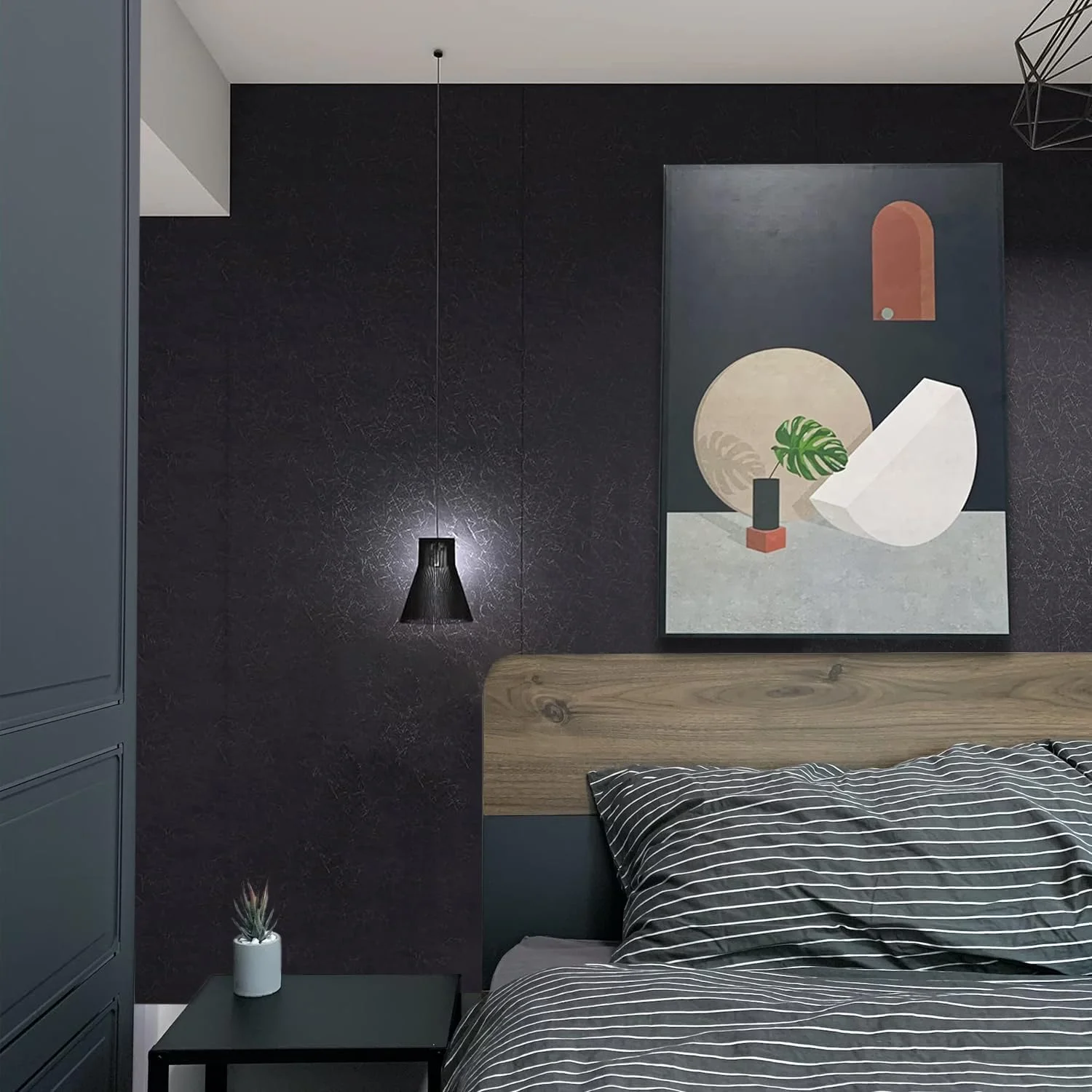 کاغذ دیواری چسبی مشکی 100x760 سانتی متر، کاغذ دیواری خود چسب برای دیوارهای اتاق خواب، روکش تزئینی وینیل برای اتاق نشیمن، کابینت های روی میز کاغذ دیواری چسبی مشکی 100x760 سانتی متر، کاغذ دیواری خود چسب برای دیوارهای اتاق خواب، روکش تزئینی وینیل برای اتاق نشیمن، کابینت های روی میز