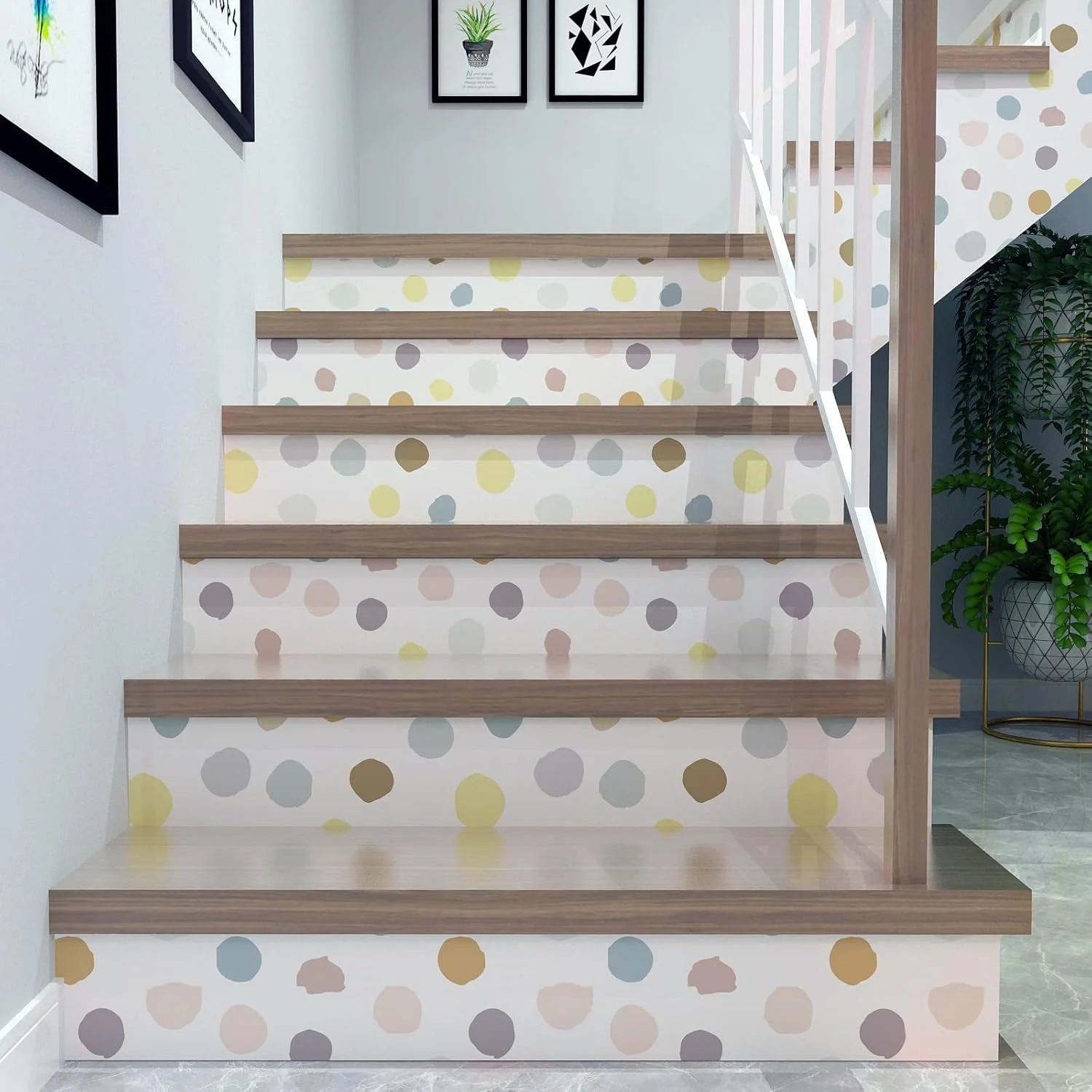 کاغذ دیواری اتاق کودک - طرح خال خالی چسبی، سایز 44.5x305 سانتی متر، قابل جابجایی و مناسب برای مستاجرها، مناسب برای دیوار اتاق خواب کاغذ دیواری اتاق کودک - طرح خال خالی چسبی، سایز 44.5x305 سانتی متر، قابل جابجایی و مناسب برای مستاجرها، مناسب برای دیوار اتاق خواب