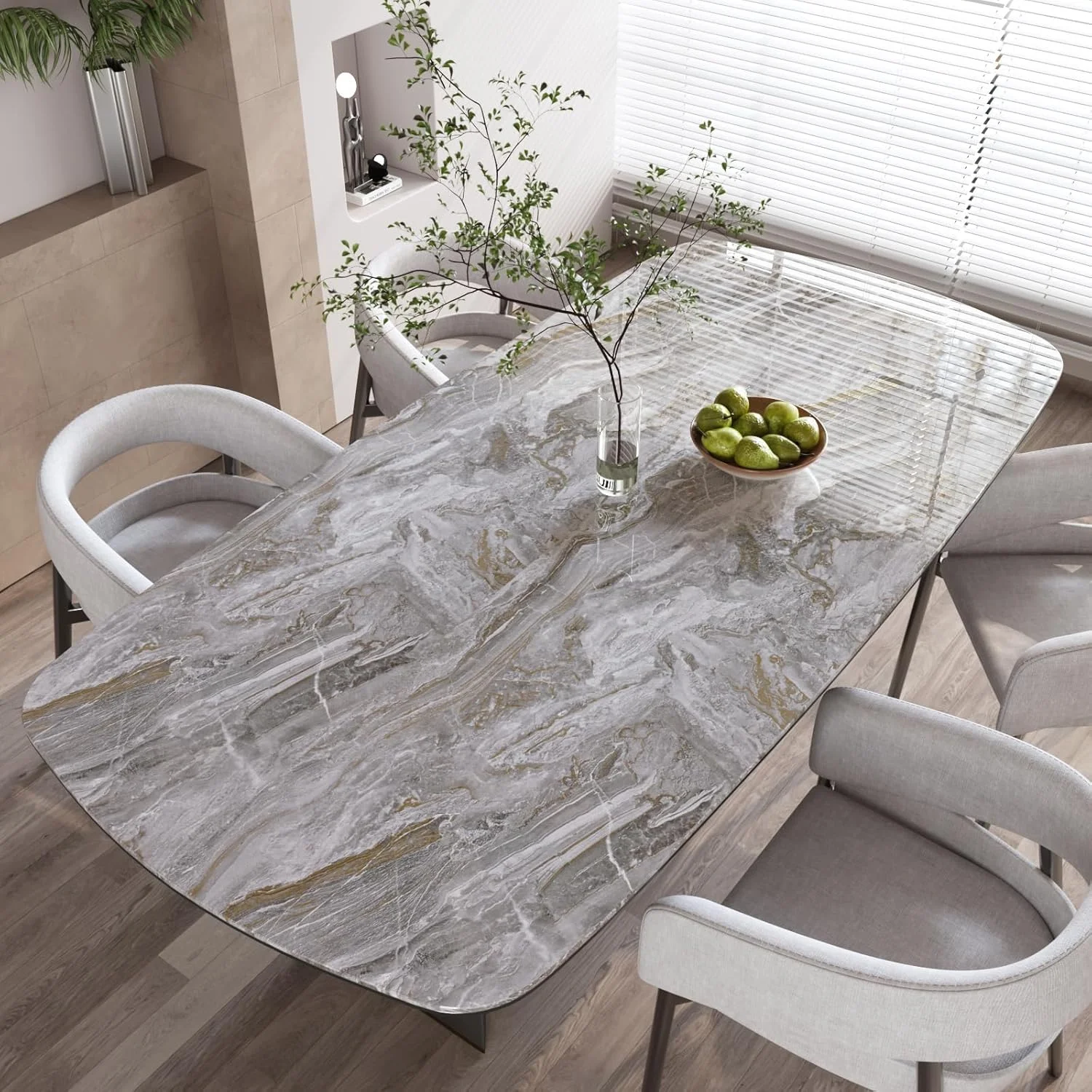 برچسب کاغذ دیواری طرح مرمر مایع خاکستری براق CRE8TIVE، روکش خود چسب برای سطوح ضد آب و مقاوم در برابر روغن، فیلم وینیل برای کابینت آشپزخانه، دیوار حمام، مبلمان، 30 در 200 سانتی متر برچسب کاغذ دیواری طرح مرمر مایع خاکستری براق CRE8TIVE، روکش خود چسب برای سطوح ضد آب و مقاوم در برابر روغن، فیلم وینیل برای کابینت آشپزخانه، دیوار حمام، مبلمان، 30 در 200 سانتی متر