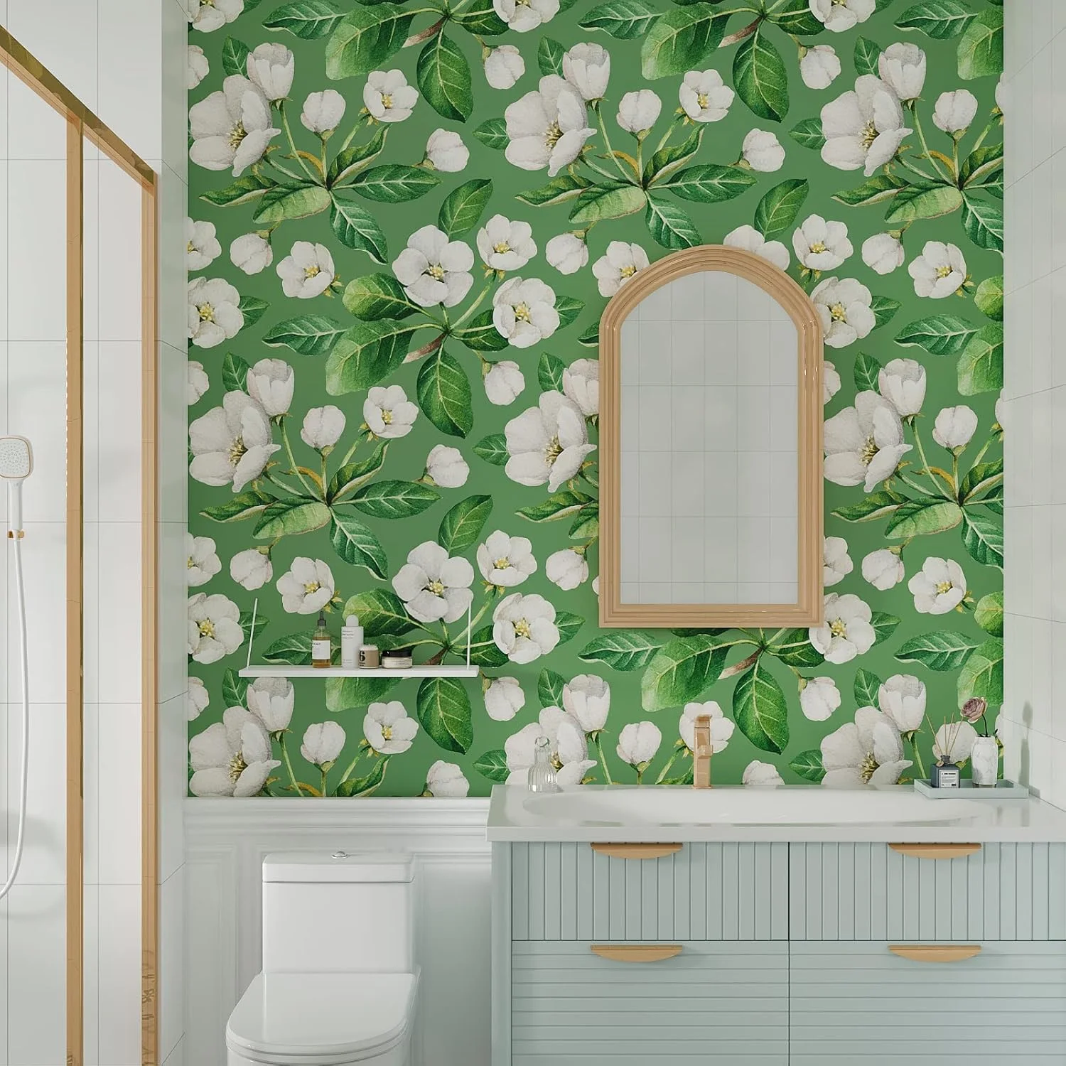 کاغذ دیواری گلدار چسبی CRE8TIVE، طرح های نقاشی شده دیواری، کاغذ خود چسب، کاغذ ضد آب برای آپارتمان، مبلمان، ورودی، کابین، پیشخوان آشپزخانه 61x300 سانتی متر