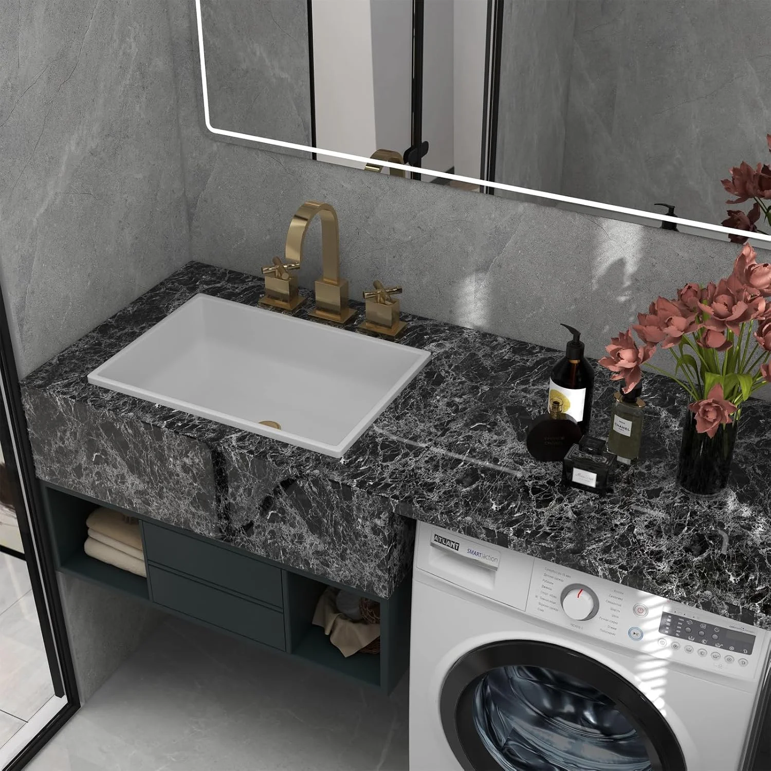 برچسب طرح سنگ مرمر خاکستری، 40 در 200 سانتی متر، کاغذ دیواری خود چسب جدا شدنی ضد آب برای پیشخوان حمام کابینت آشپزخانه برچسب طرح سنگ مرمر خاکستری، 40 در 200 سانتی متر، کاغذ دیواری خود چسب جدا شدنی ضد آب برای پیشخوان حمام کابینت آشپزخانه