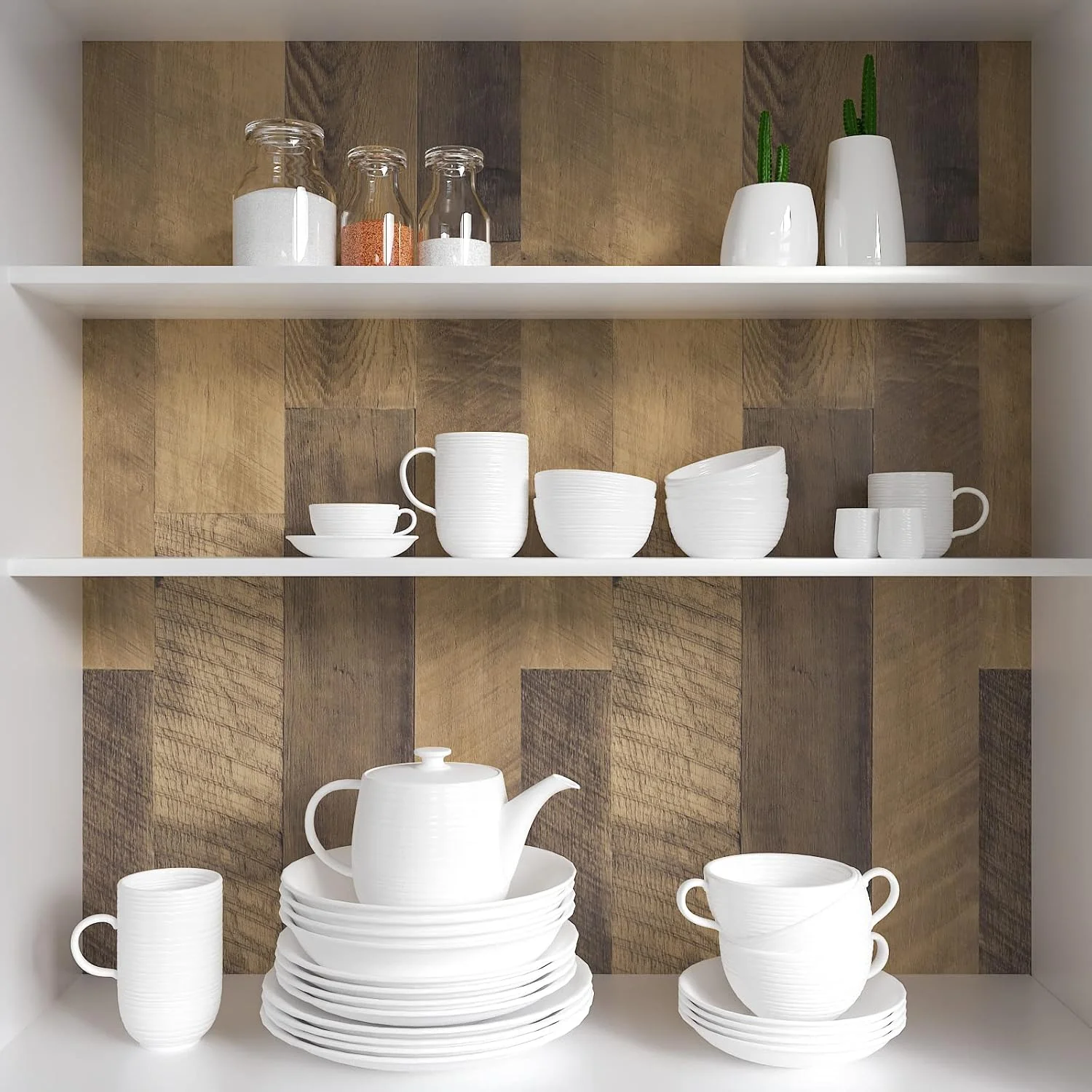 کاغذ دیواری خود چسب طرح چوب با بافت واقعی، پوشش دیوار PVC ضخیم و مقاوم برای حمام، میز و مبلمان (30cm X 200cm) کاغذ دیواری خود چسب طرح چوب با بافت واقعی، پوشش دیوار PVC ضخیم و مقاوم برای حمام، میز و مبلمان (30cm X 200cm)