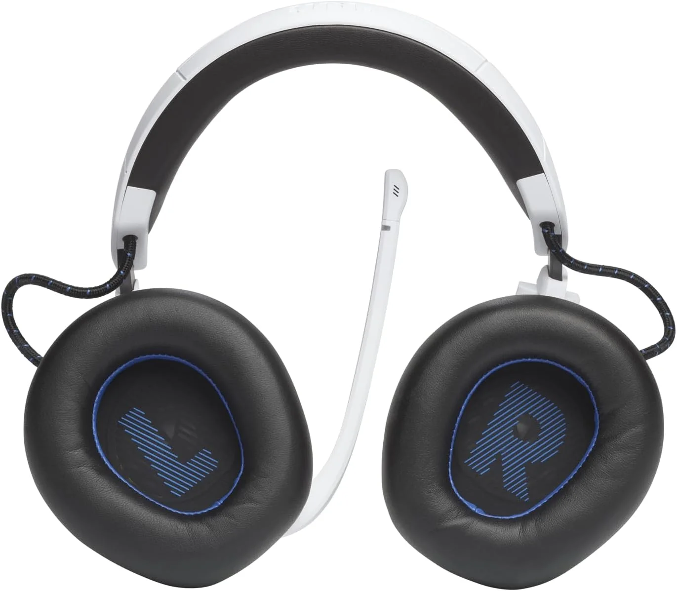 هدست گیمینگ بی سیم JBL Quantum 910P - با قابلیت ردیابی سر، حذف نویز فعال و بلوتوث، QuantumSPATIAL 360، دارای گواهینامه Hi-Res و تاخیر کم (سفید)