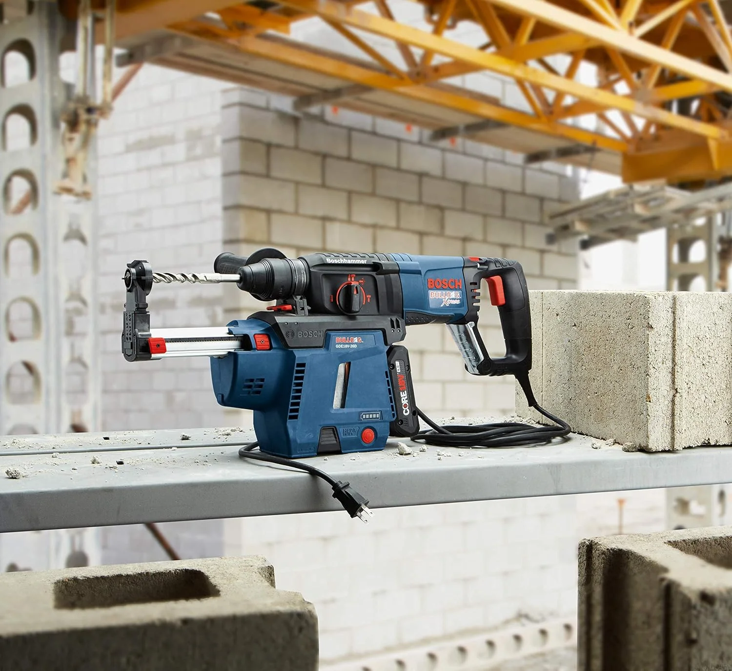 مکنده گرد و غبار موبایل بوش مدل GDE18V-26DN SDS-plus Bulldog