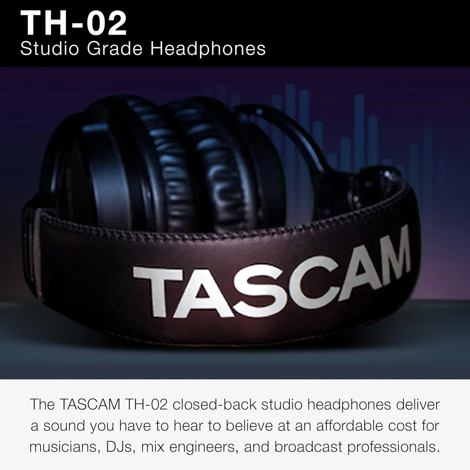 هدفون استودیویی پشت بسته Tascam Th-02، مشکی