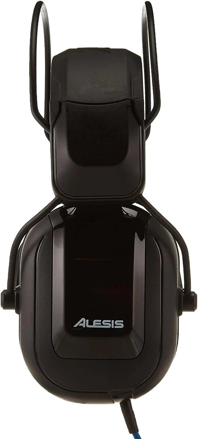 هدفون های دور گوشی مرجع Alesis DRP100، ساخته شده برای مانیتورینگ حرفه ای درام الکترونیکی و جداسازی صوتی عالی، مشکی، سایز واحد، سیمی