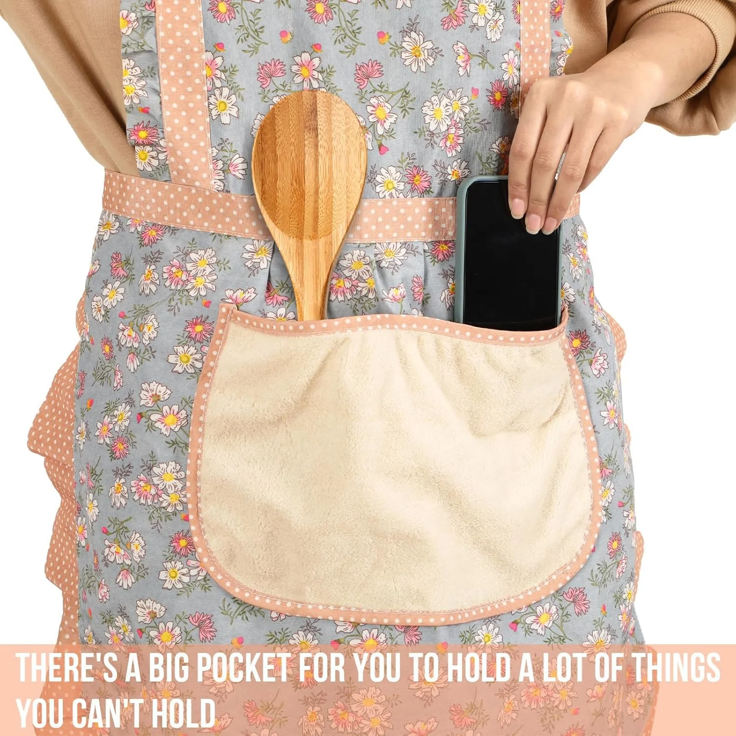 ست 2 عددی پیش بند گلدار، پیش بند نرم با بند قابل تنظیم و جیب، پیش بند آشپزی برای آقایان و بانوان، پیش بند برای آشپزی، باربیکیو، نقاشی، باغبانی، پخت و پز و رستوران ست 2 عددی پیش بند گلدار، پیش بند نرم با بند قابل تنظیم و جیب، پیش بند آشپزی برای آقایان و بانوان، پیش بند برای آشپزی، باربیکیو، نقاشی، باغبانی، پخت و پز و رستوران