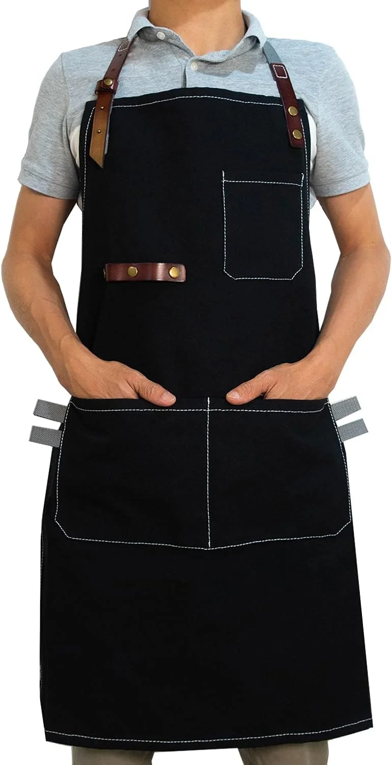 پیشبند کار چرمی کرباسی Ablieve - پیشبند کارگاهی چند منظوره با جیب، پیشبند کار قابل تنظیم آشپزی برای مردان و زنان، ایده های هدیه کار با چوب پیشبند کار چرمی کرباسی Ablieve - پیشبند کارگاهی چند منظوره با جیب، پیشبند کار قابل تنظیم آشپزی برای مردان و زنان، ایده های هدیه کار با چوب