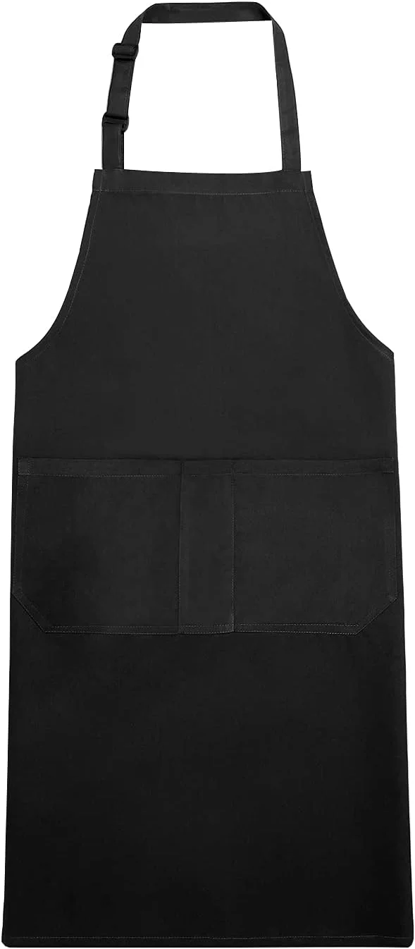 پیش بند آشپزی زنانه مردانه با 2 جیب، پیش بند آشپزخانه قابل تنظیم، پیش بند رستورانی برای پخت و پز، باغبانی پیش بند آشپزی زنانه مردانه با 2 جیب، پیش بند آشپزخانه قابل تنظیم، پیش بند رستورانی برای پخت و پز، باغبانی