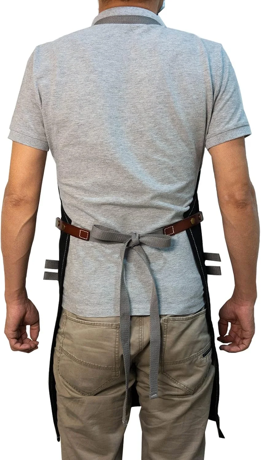 پیشبند کار چرمی کرباسی Ablieve - پیشبند کارگاهی چند منظوره با جیب، پیشبند کار قابل تنظیم آشپزی برای مردان و زنان، ایده های هدیه کار با چوب پیشبند کار چرمی کرباسی Ablieve - پیشبند کارگاهی چند منظوره با جیب، پیشبند کار قابل تنظیم آشپزی برای مردان و زنان، ایده های هدیه کار با چوب