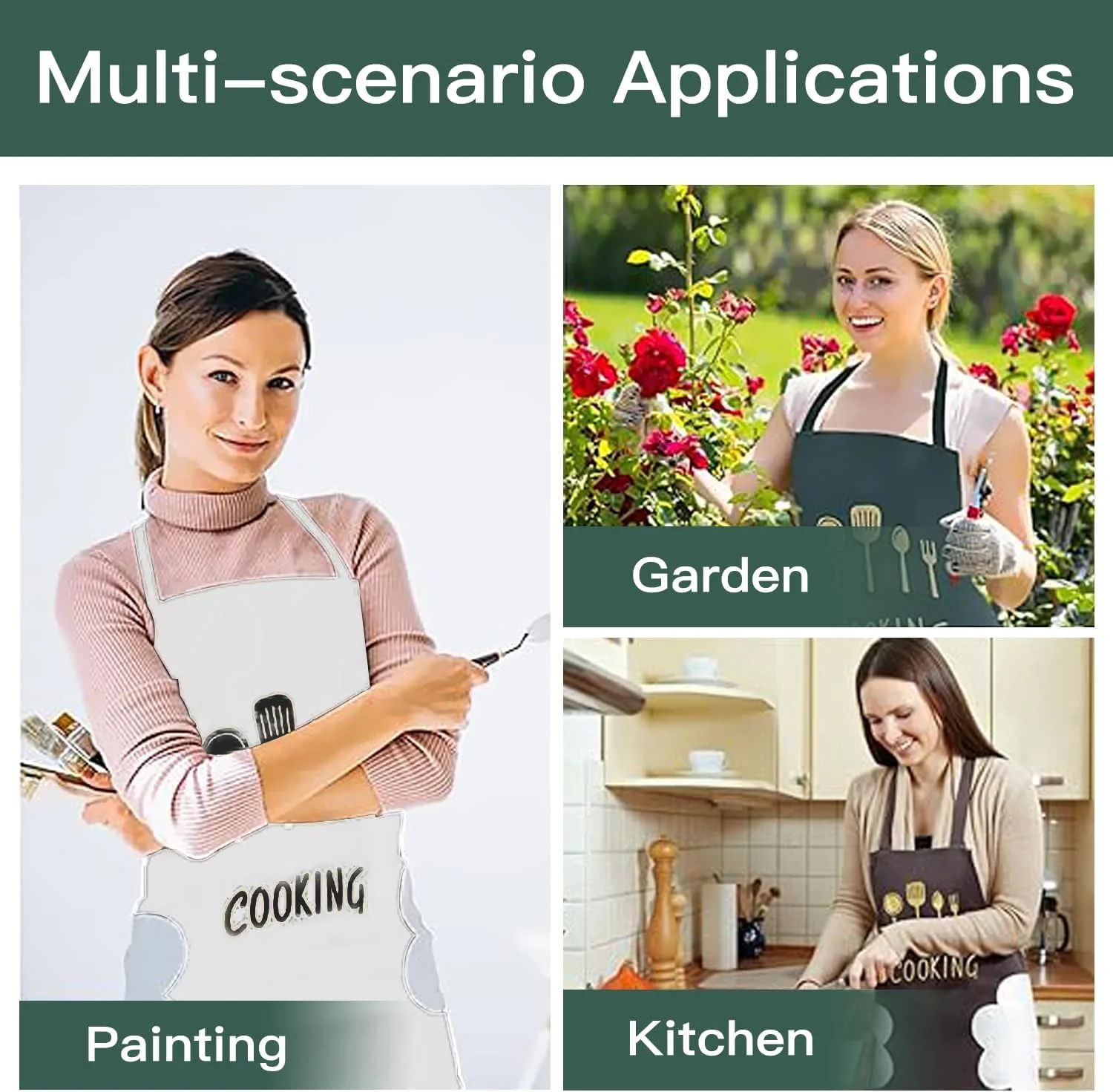 ست 3 عددی پیش بند آشپزخانه ضد آب با جیب - ست پیش بند آشپزی ضد روغن با حوله های دستمال مرطوب، پیش بند آشپزی قابل تنظیم برای زنان و مردان، برای خانه، باربیکیو، رستوران، استفاده در کافه ست 3 عددی پیش بند آشپزخانه ضد آب با جیب - ست پیش بند آشپزی ضد روغن با حوله های دستمال مرطوب، پیش بند آشپزی قابل تنظیم برای زنان و مردان، برای خانه، باربیکیو، رستوران، استفاده در کافه