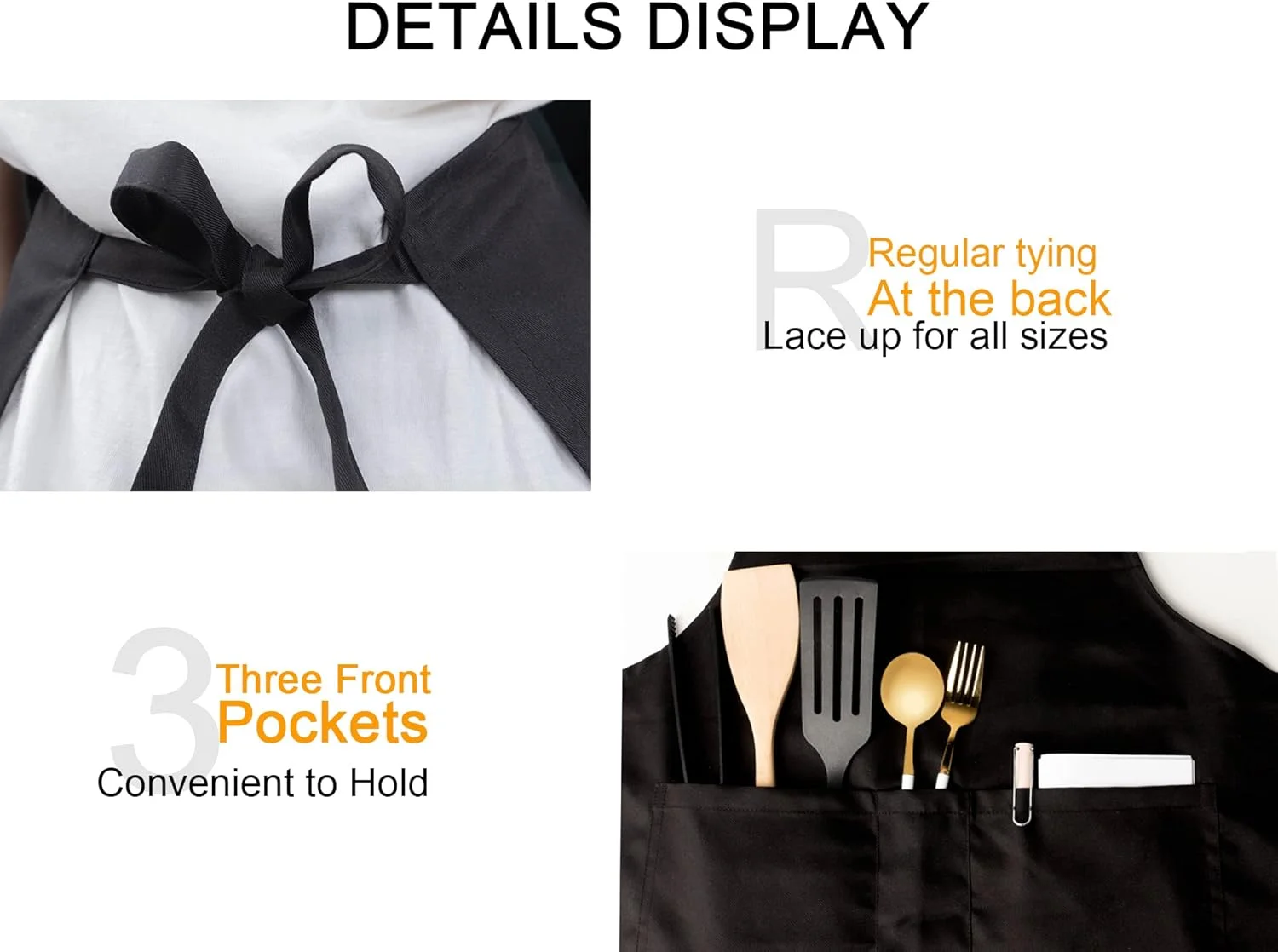 پیش بند آشپزی زنانه مردانه با 2 جیب، پیش بند آشپزخانه قابل تنظیم، پیش بند رستورانی برای پخت و پز، باغبانی پیش بند آشپزی زنانه مردانه با 2 جیب، پیش بند آشپزخانه قابل تنظیم، پیش بند رستورانی برای پخت و پز، باغبانی