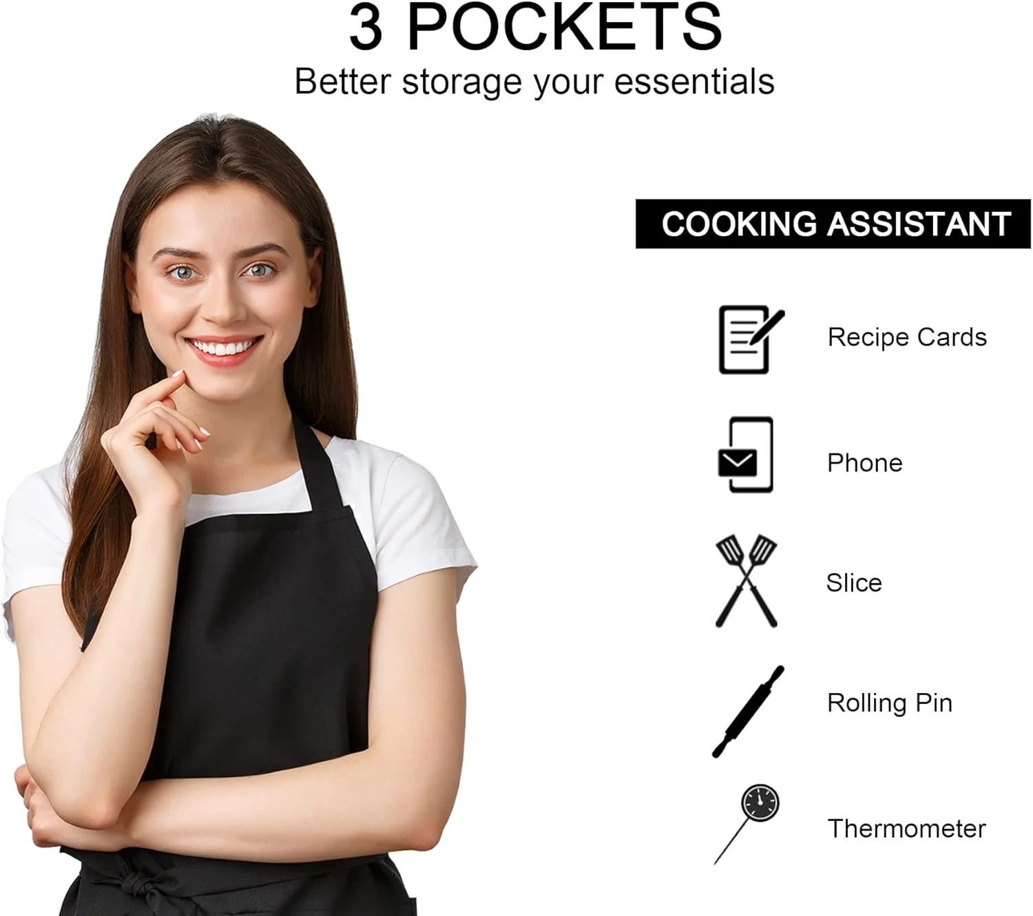 پیش بند آشپزی زنانه مردانه با 2 جیب، پیش بند آشپزخانه قابل تنظیم، پیش بند رستورانی برای پخت و پز، باغبانی پیش بند آشپزی زنانه مردانه با 2 جیب، پیش بند آشپزخانه قابل تنظیم، پیش بند رستورانی برای پخت و پز، باغبانی