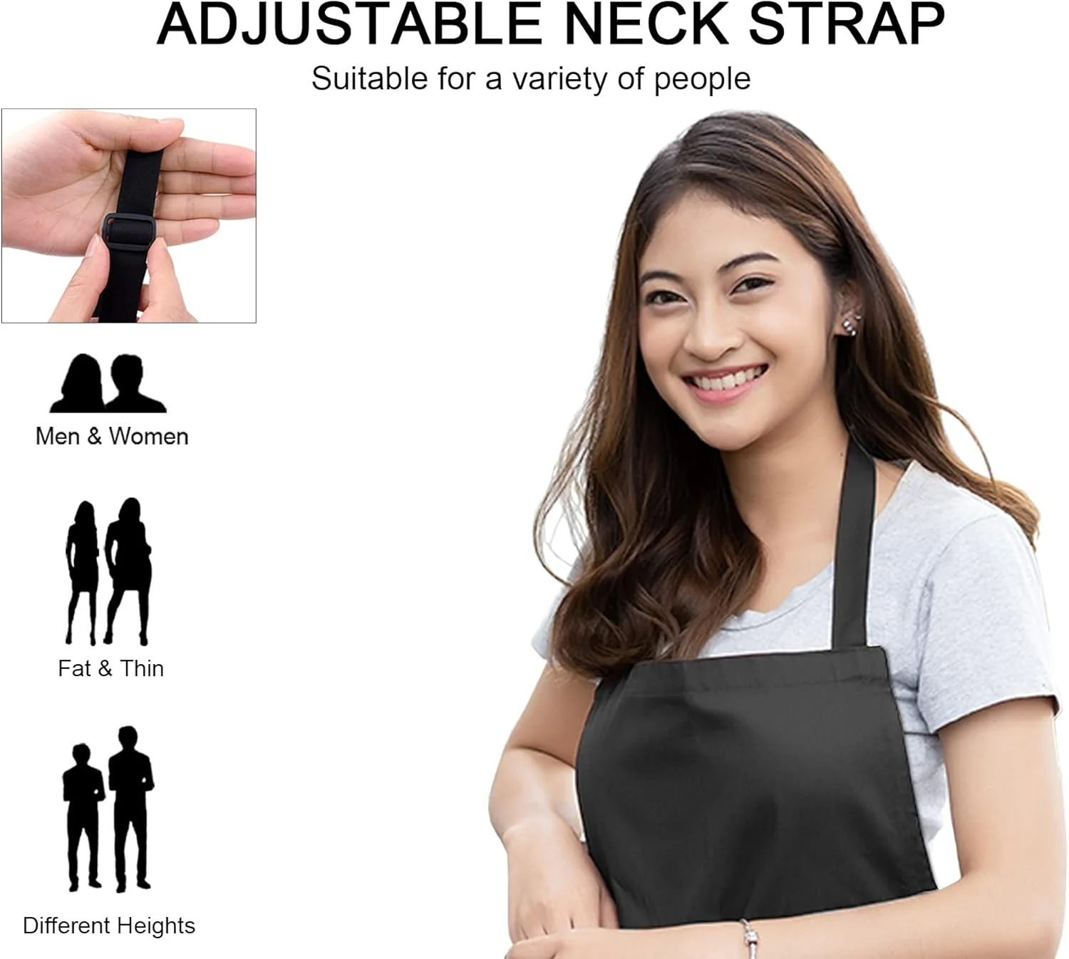 پیش بند آشپزی زنانه مردانه با 2 جیب، پیش بند آشپزخانه قابل تنظیم، پیش بند رستورانی برای پخت و پز، باغبانی پیش بند آشپزی زنانه مردانه با 2 جیب، پیش بند آشپزخانه قابل تنظیم، پیش بند رستورانی برای پخت و پز، باغبانی