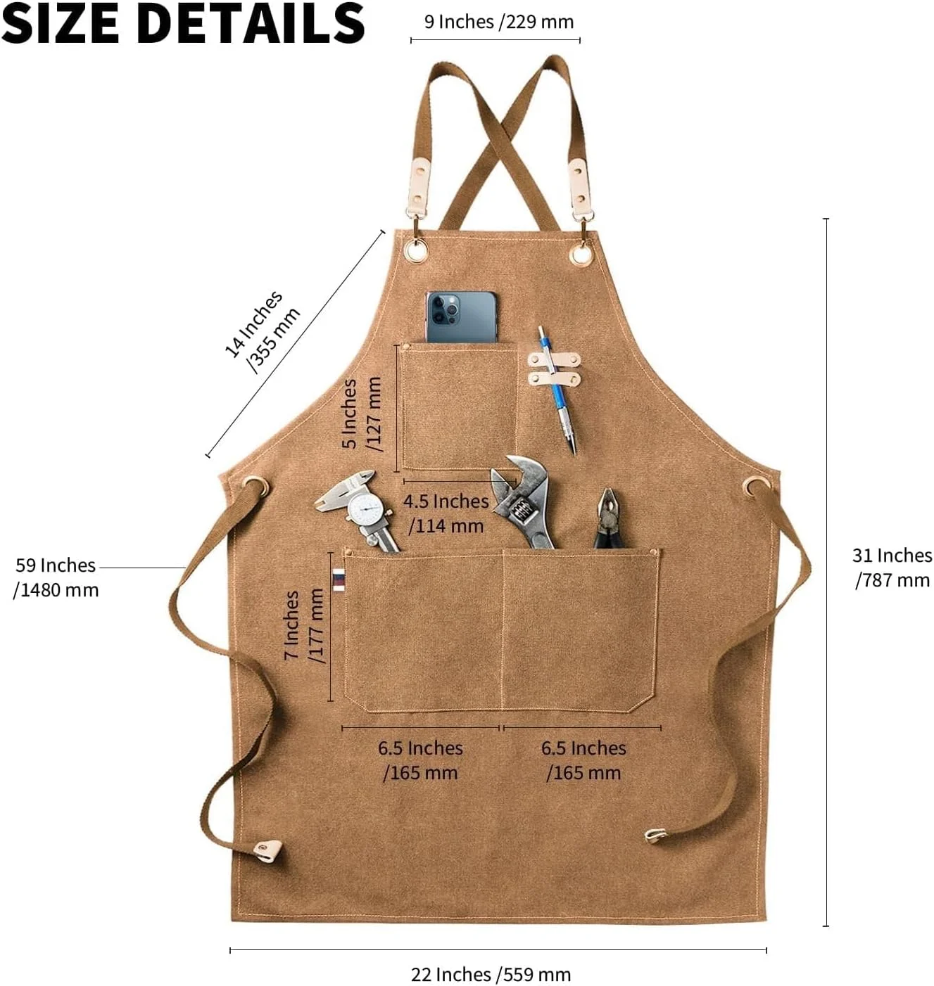 پیشبند آشپزخانه بوم نقاشی عربست، قابل تنظیم، مدل ضربدری با 3 جیب، مناسب برای آقایان و بانوان پیشبند آشپزخانه بوم نقاشی عربست، قابل تنظیم، مدل ضربدری با 3 جیب، مناسب برای آقایان و بانوان