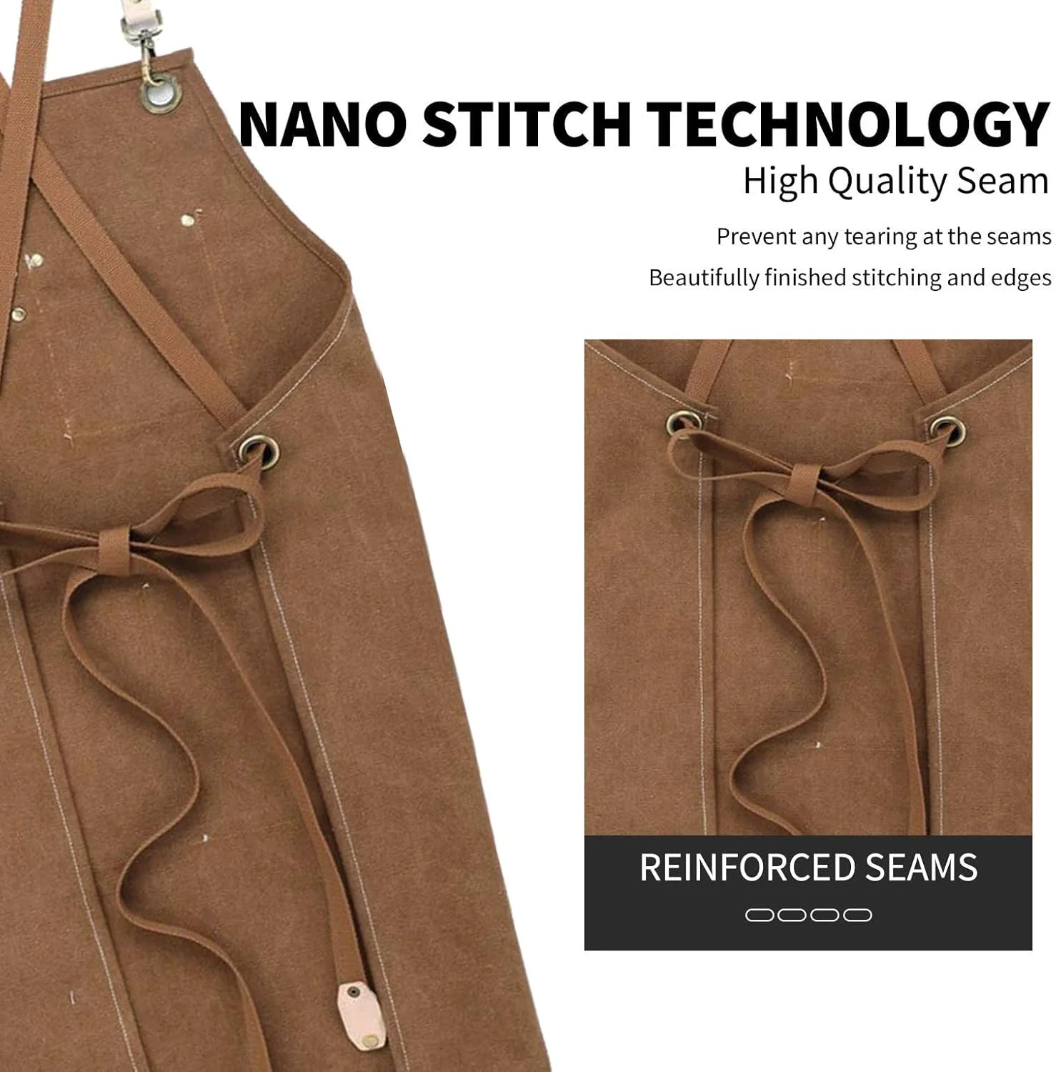 پیش بند آشپزی Angju، ضد آب، پارچه کتان پنبه ای، بند ضربدری قابل تنظیم در پشت، سایز M-XXL پیش بند آشپزی Angju، ضد آب، پارچه کتان پنبه ای، بند ضربدری قابل تنظیم در پشت، سایز M-XXL