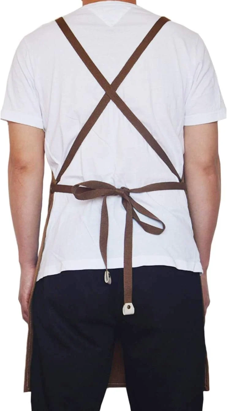 پیش بند آشپزی Angju، ضد آب، پارچه کتان پنبه ای، بند ضربدری قابل تنظیم در پشت، سایز M-XXL پیش بند آشپزی Angju، ضد آب، پارچه کتان پنبه ای، بند ضربدری قابل تنظیم در پشت، سایز M-XXL