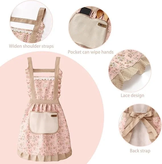 پیش بند آشپزی BIGTHREE، پیش بند پخت و پز زنانه، پیش بند دستمال دار، سایز قابل تنظیم، با حوله دستی و جیب، مناسب برای آشپزی، کباب کردن، پخت، باغبانی و غیره. پیش بند آشپزی BIGTHREE، پیش بند پخت و پز زنانه، پیش بند دستمال دار، سایز قابل تنظیم، با حوله دستی و جیب، مناسب برای آشپزی، کباب کردن، پخت، باغبانی و غیره.