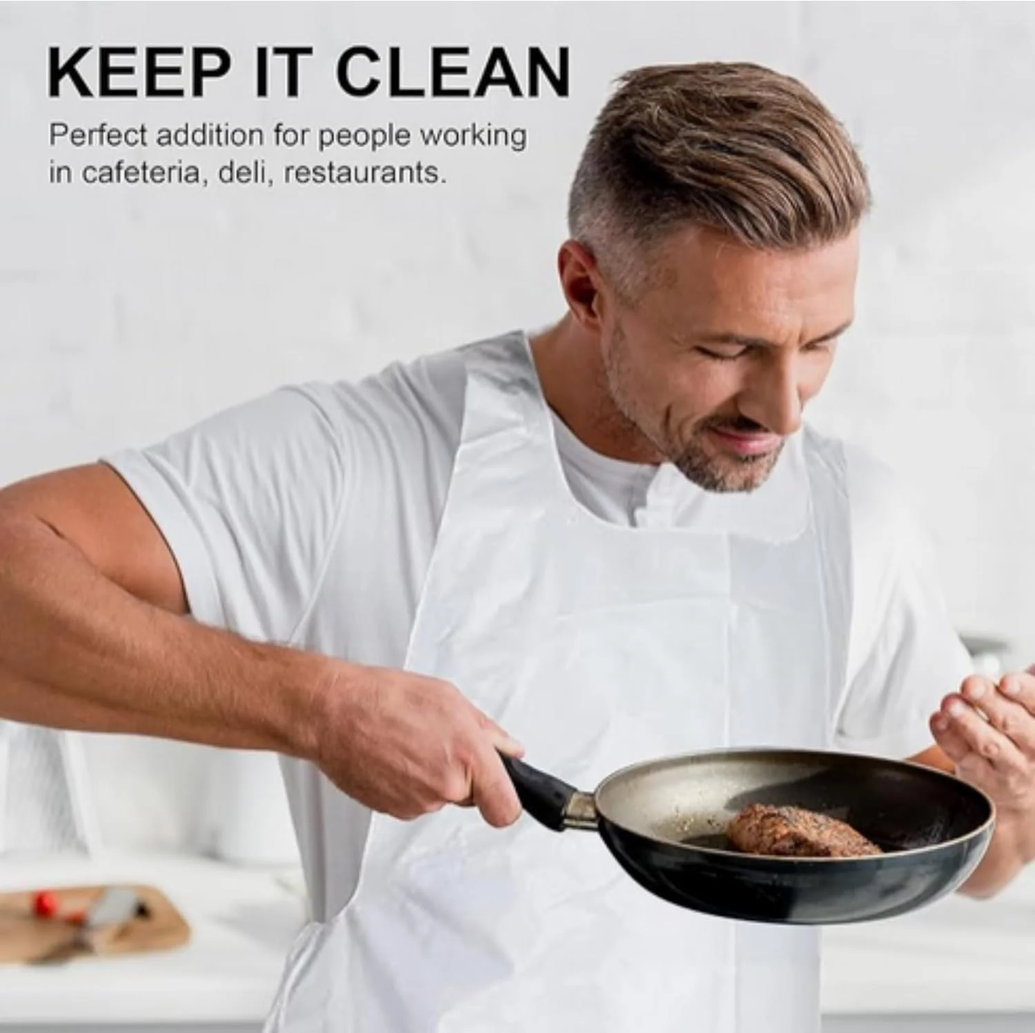 پیش بند یکبار مصرف پلی اتیلن سنگین – بسته 75 عددی – 71 × 117 سانتی متر – ضد آب، سبک وزن، مقاوم در برابر پارگی – طراحی بند دار برای آشپزخانه، نظافت، مصارف پزشکی و کار با مواد غذایی پیش بند یکبار مصرف پلی اتیلن سنگین – بسته 75 عددی – 71 × 117 سانتی متر – ضد آب، سبک وزن، مقاوم در برابر پارگی – طراحی بند دار برای آشپزخانه، نظافت، مصارف پزشکی و کار با مواد غذایی