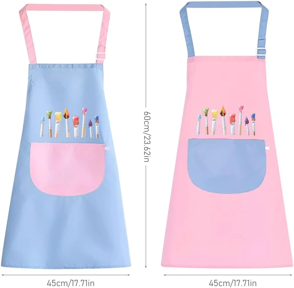 پیش بند کودکانه آزونی، بسته 2 عددی پیش بند زیبا برای کودکان، پیش بند آشپزی قابل تنظیم، پیش بند پخت و پز کودک نوپا، پیش بند با جیب، پیش بند پیشبند دخترانه پسرانه برای نقاشی، کاردستی، آشپزی، پخت (صورتی، آبی) پیش بند کودکانه آزونی، بسته 2 عددی پیش بند زیبا برای کودکان، پیش بند آشپزی قابل تنظیم، پیش بند پخت و پز کودک نوپا، پیش بند با جیب، پیش بند پیشبند دخترانه پسرانه برای نقاشی، کاردستی، آشپزی، پخت (صورتی، آبی)