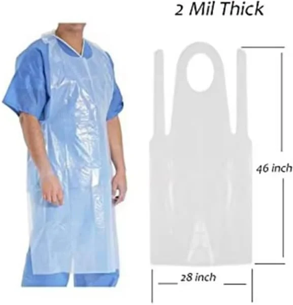 پیشبند یکبار مصرف پلاستیکی شفاف پلی اتیلن اکو کر (بسته 100 عددی) - ضد آب، پیشبندهای پلی اتیلن ساده - سایز مناسب همه - ایده آل برای سرو غذا، نقاشی کودکان و بزرگسالان، آشپزی و موارد دیگر پیشبند یکبار مصرف پلاستیکی شفاف پلی اتیلن اکو کر (بسته 100 عددی) - ضد آب، پیشبندهای پلی اتیلن ساده - سایز مناسب همه - ایده آل برای سرو غذا، نقاشی کودکان و بزرگسالان، آشپزی و موارد دیگر