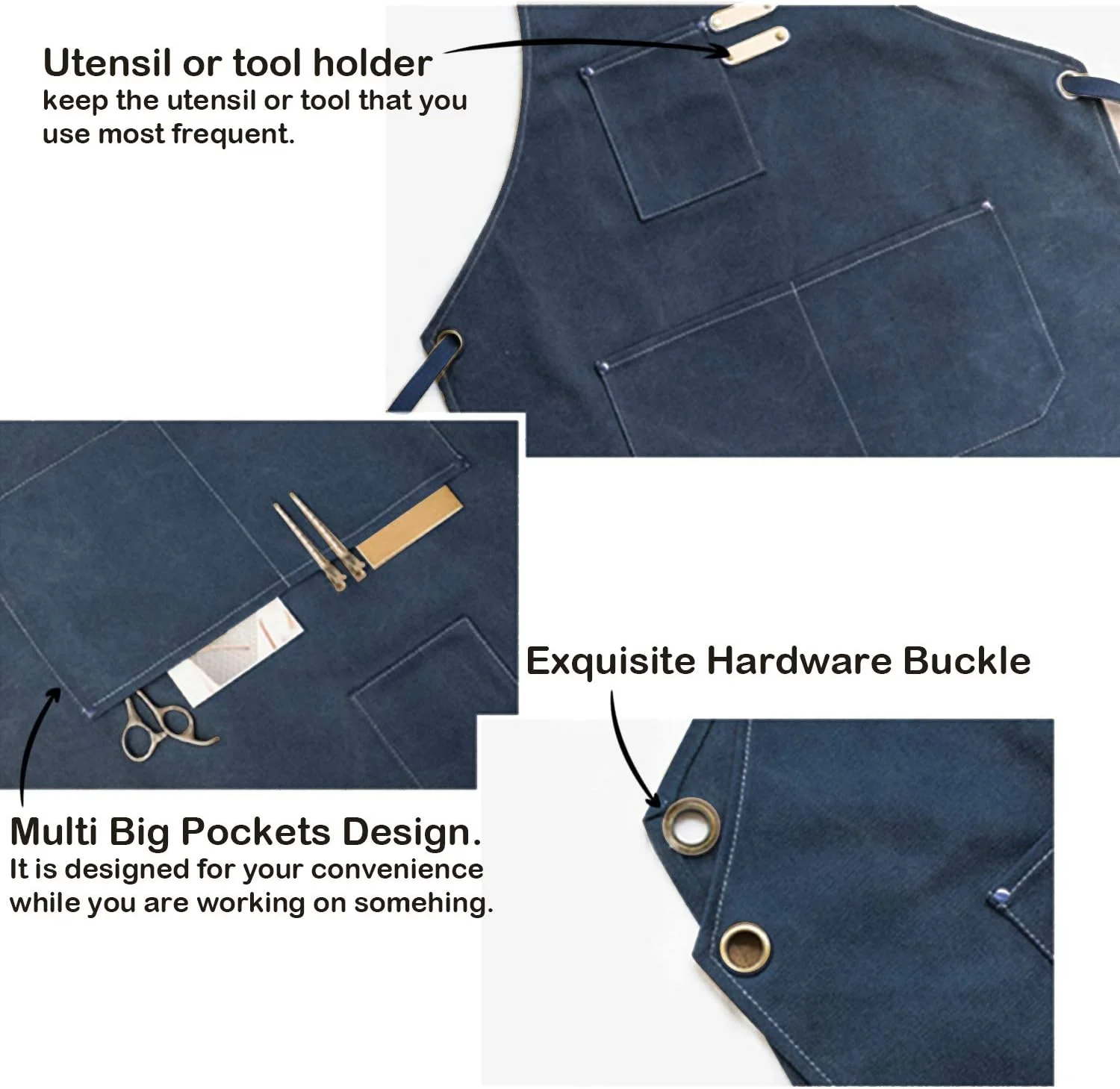 پیش بند آشپزی Carrotez، پیش بند قابل تنظیم با بند ضربدری در پشت از جنس کتان و دارای جیب، مناسب برای خانم ها و آقایان، پیش بند آشپزی و پخت و پز، بند قابل تنظیم و جیب های بزرگ، بوم، M-XXL- سرمه ای پیش بند آشپزی Carrotez، پیش بند قابل تنظیم با بند ضربدری در پشت از جنس کتان و دارای جیب، مناسب برای خانم ها و آقایان، پیش بند آشپزی و پخت و پز، بند قابل تنظیم و جیب های بزرگ، بوم، M-XXL- سرمه ای