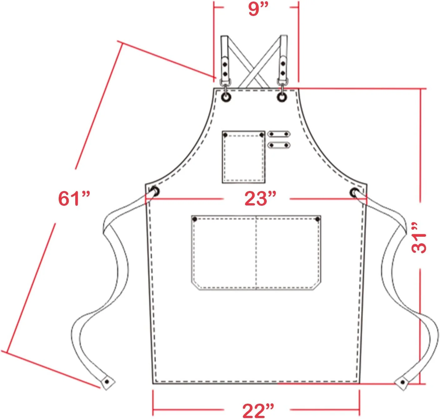پیش بند آشپزی Carrotez، پیش بند قابل تنظیم با بند ضربدری در پشت از جنس کتان و دارای جیب، مناسب برای خانم ها و آقایان، پیش بند آشپزی و پخت و پز، بند قابل تنظیم و جیب های بزرگ، بوم، M-XXL- سرمه ای پیش بند آشپزی Carrotez، پیش بند قابل تنظیم با بند ضربدری در پشت از جنس کتان و دارای جیب، مناسب برای خانم ها و آقایان، پیش بند آشپزی و پخت و پز، بند قابل تنظیم و جیب های بزرگ، بوم، M-XXL- سرمه ای