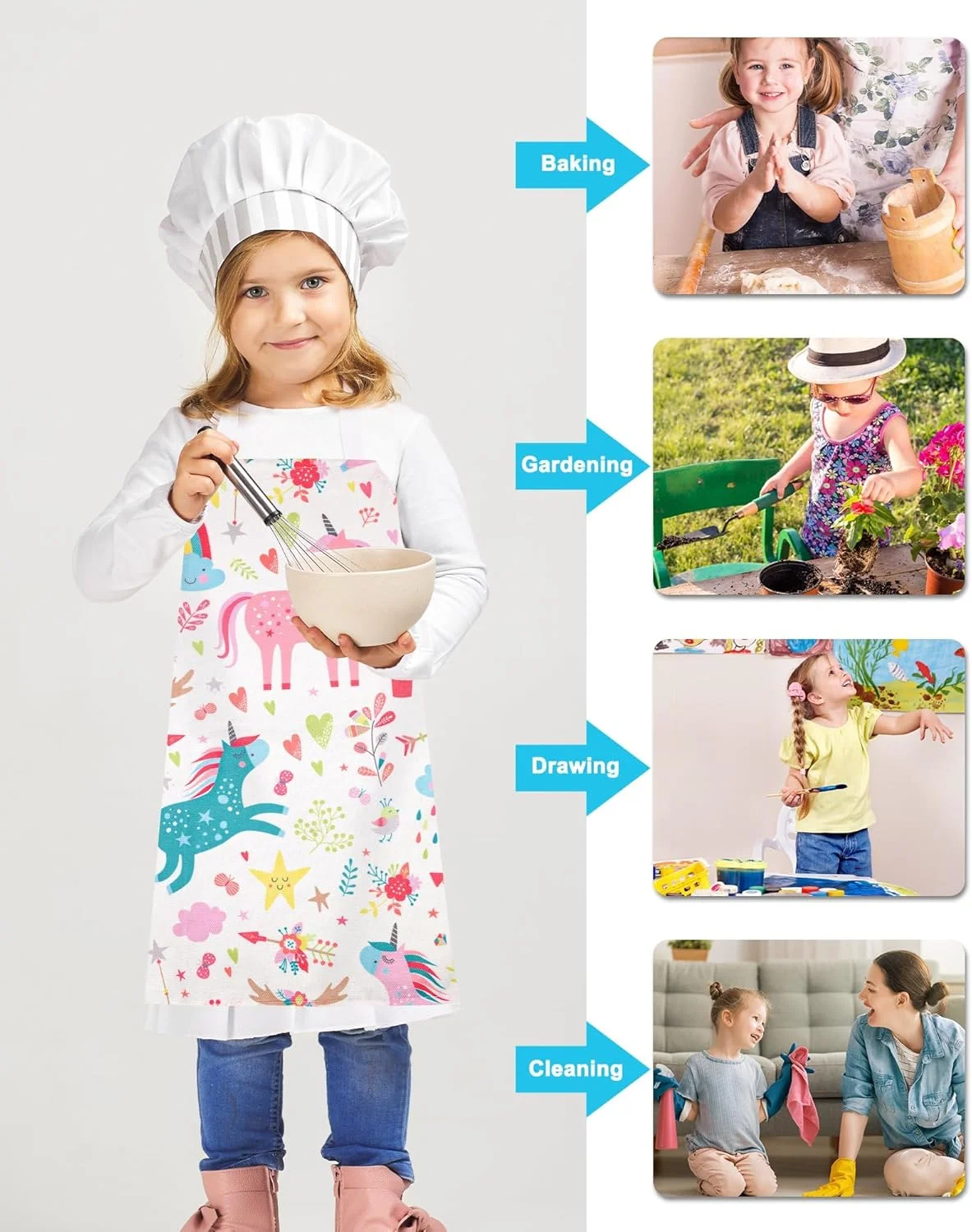 پیش بند کودکانه، پیش بند آشپزی و پخت و پز کارتونی زیبا برای پسران و دختران، پیش بند کودکان برای نقاشی هنری و باغبانی پیش بند کودکانه، پیش بند آشپزی و پخت و پز کارتونی زیبا برای پسران و دختران، پیش بند کودکان برای نقاشی هنری و باغبانی