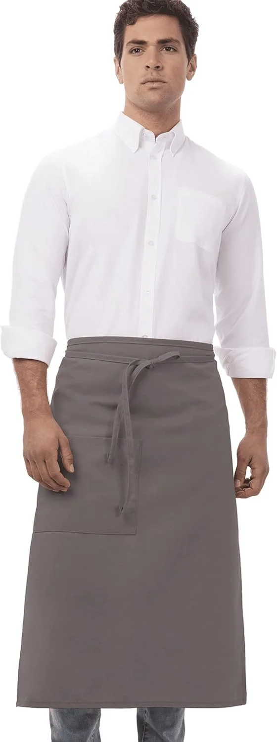 پیشبند رستورانی یک جیب Chef Works، رنگ طوسی، سایز آزاد پیشبند رستورانی یک جیب Chef Works، رنگ طوسی، سایز آزاد