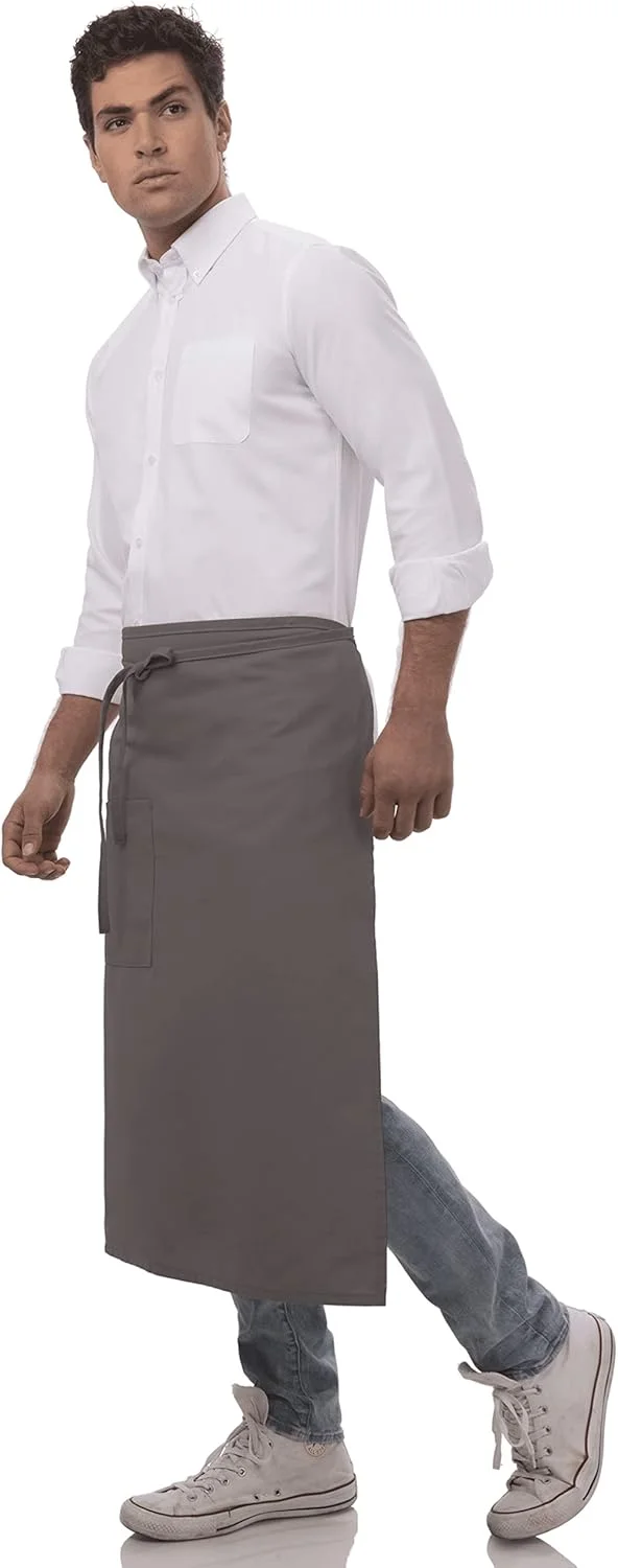 پیشبند رستورانی یک جیب Chef Works، رنگ طوسی، سایز آزاد پیشبند رستورانی یک جیب Chef Works، رنگ طوسی، سایز آزاد