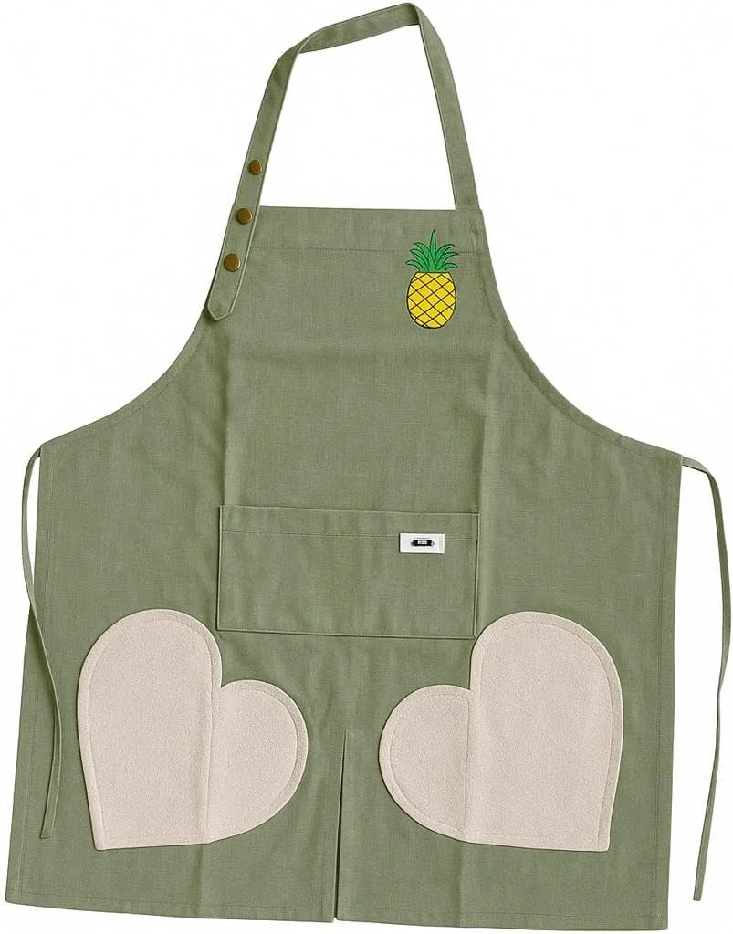 پیش بند نخی FAM برای زنان و مردان با قسمت دستمال و جیب مرکزی - پیش بند آشپزخانه با بند قابل تنظیم (رنگ های متنوع) پیش بند نخی FAM برای زنان و مردان با قسمت دستمال و جیب مرکزی - پیش بند آشپزخانه با بند قابل تنظیم (رنگ های متنوع)