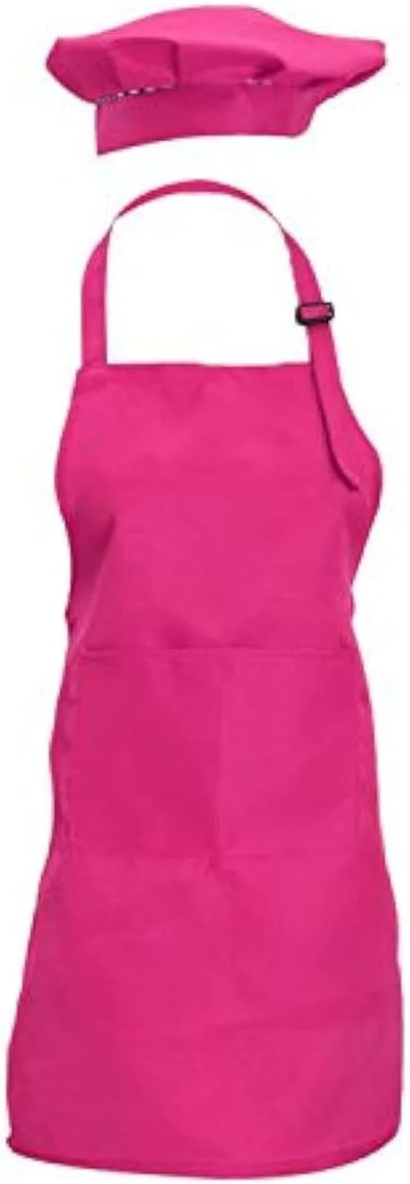 ست پیش بند و کلاه آشپزی کودک CWFUN، پیش بند قابل تنظیم برای کودکان دختر و پسر، مناسب برای آشپزی و پخت و پز در آشپزخانه (5-13 سال) ست پیش بند و کلاه آشپزی کودک CWFUN، پیش بند قابل تنظیم برای کودکان دختر و پسر، مناسب برای آشپزی و پخت و پز در آشپزخانه (5-13 سال)