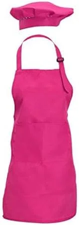 ست پیش بند و کلاه آشپزی کودک CWFUN، پیش بند قابل تنظیم برای کودکان دختر و پسر، مناسب برای آشپزی و پخت و پز در آشپزخانه (5-13 سال) ست پیش بند و کلاه آشپزی کودک CWFUN، پیش بند قابل تنظیم برای کودکان دختر و پسر، مناسب برای آشپزی و پخت و پز در آشپزخانه (5-13 سال)