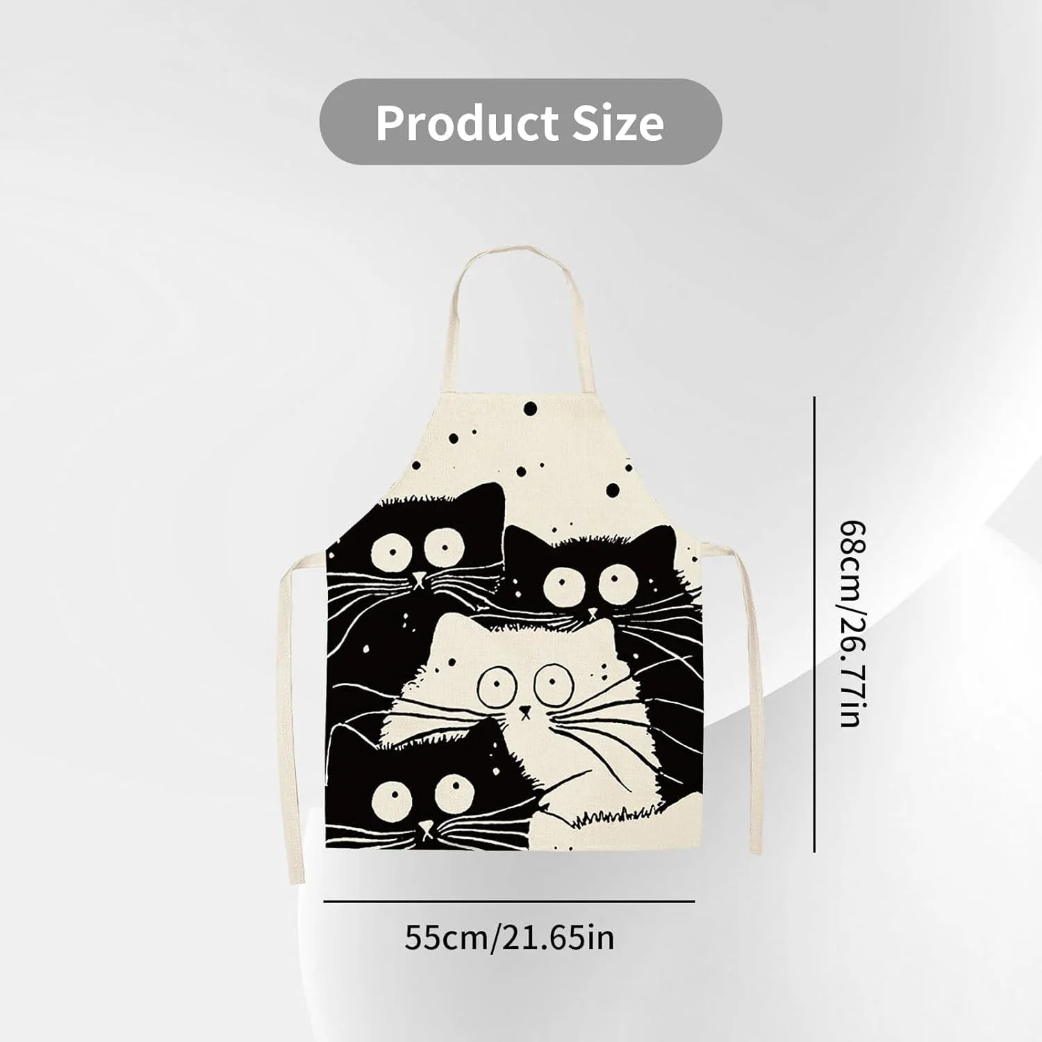 پیش بند گربه ای زیبا برای زنان و مردان - پیش بند آشپزی و شیرینی پزی کاوایی با جیب، پیش بند آشپز قابل تنظیم برای آشپزخانه، طرح گربه، 55 سانتی متر در 68 سانتی متر پیش بند گربه ای زیبا برای زنان و مردان - پیش بند آشپزی و شیرینی پزی کاوایی با جیب، پیش بند آشپز قابل تنظیم برای آشپزخانه، طرح گربه، 55 سانتی متر در 68 سانتی متر