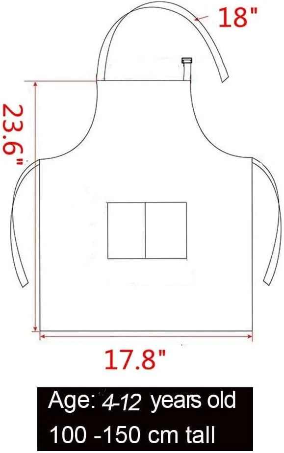 ست پیش بند و کلاه آشپزی کودک CWFUN، پیش بند قابل تنظیم برای کودکان دختر و پسر، مناسب برای آشپزی و پخت و پز در آشپزخانه (5-13 سال) ست پیش بند و کلاه آشپزی کودک CWFUN، پیش بند قابل تنظیم برای کودکان دختر و پسر، مناسب برای آشپزی و پخت و پز در آشپزخانه (5-13 سال)